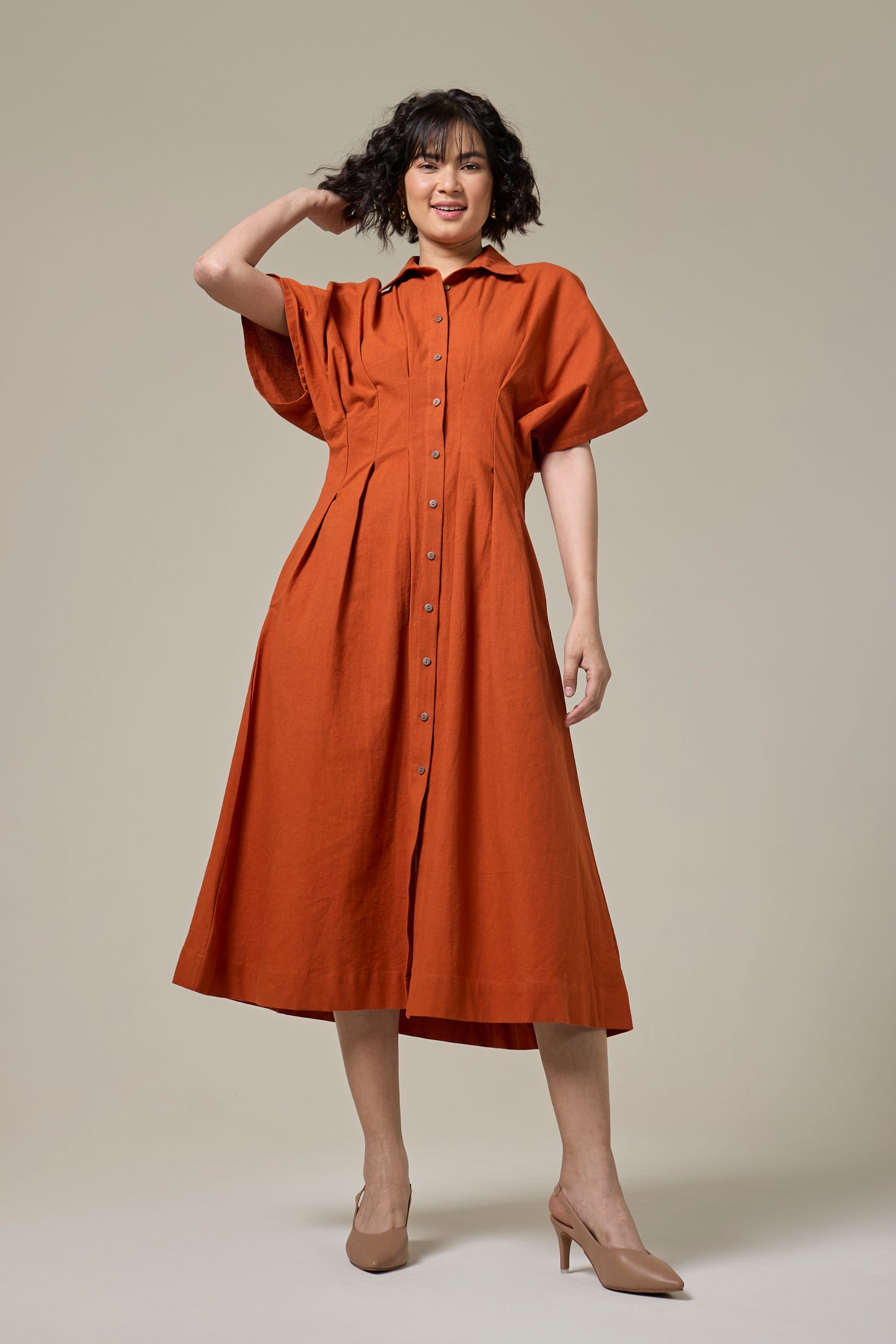 Terracotta Monk Dress