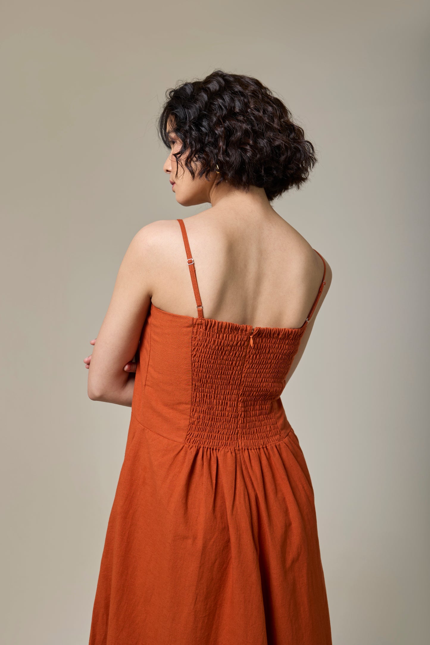 Terracotta Strappy Dress
