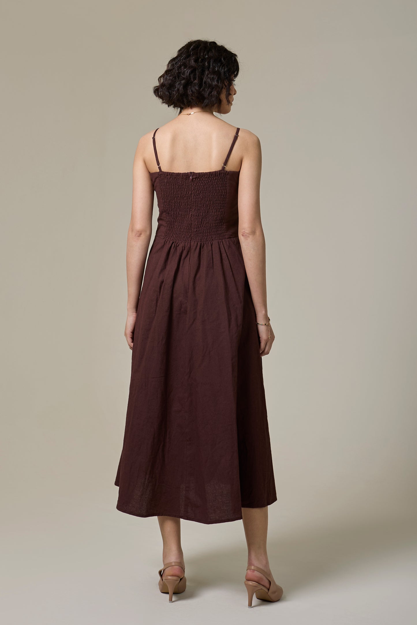 Mocha Brown Strappy Dress
