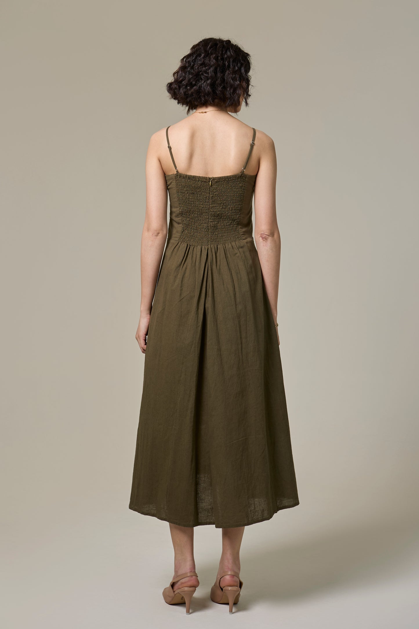 Forest Fern Strappy Dress