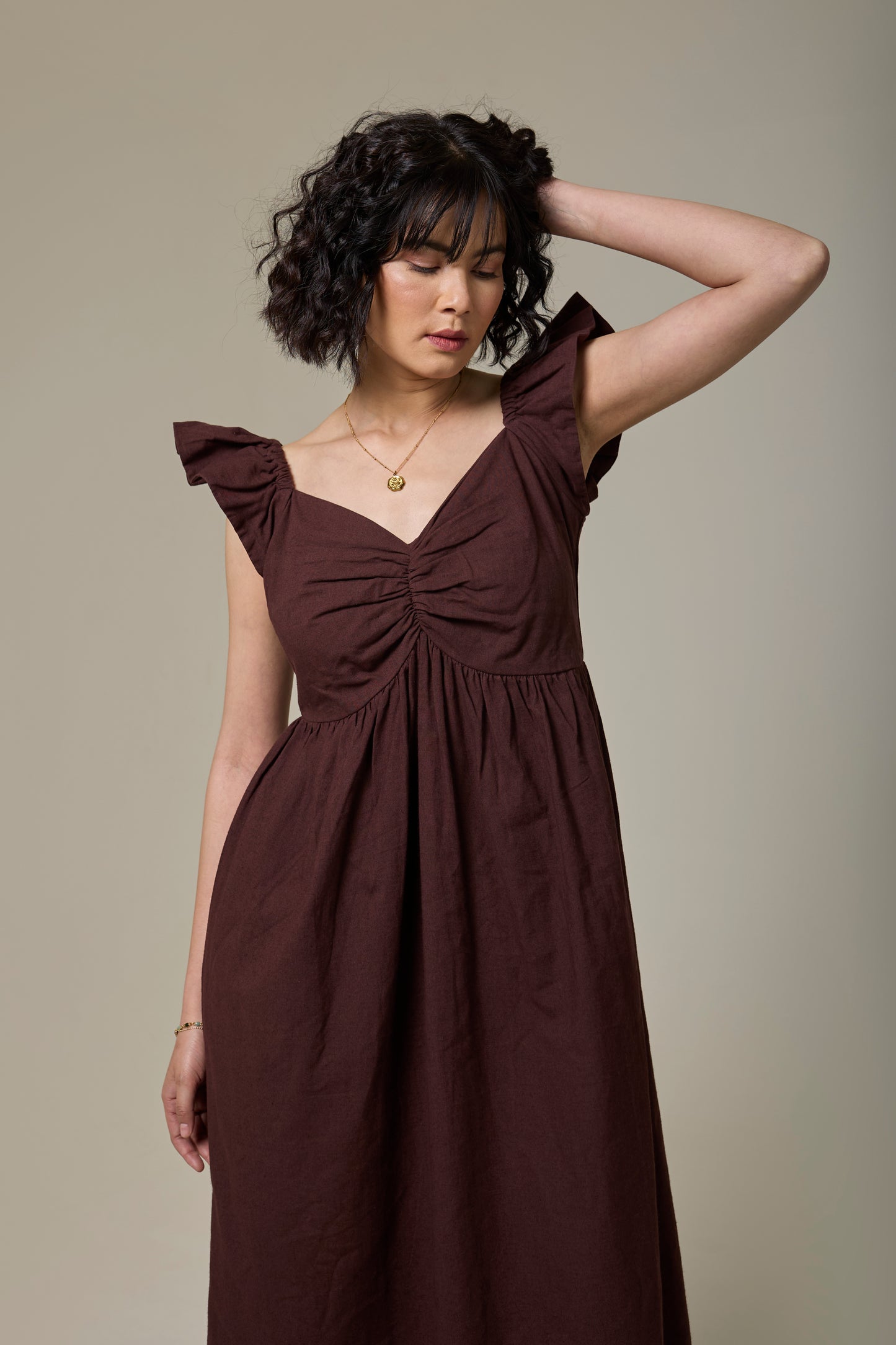 Mocha Brown Sweetheart Dress
