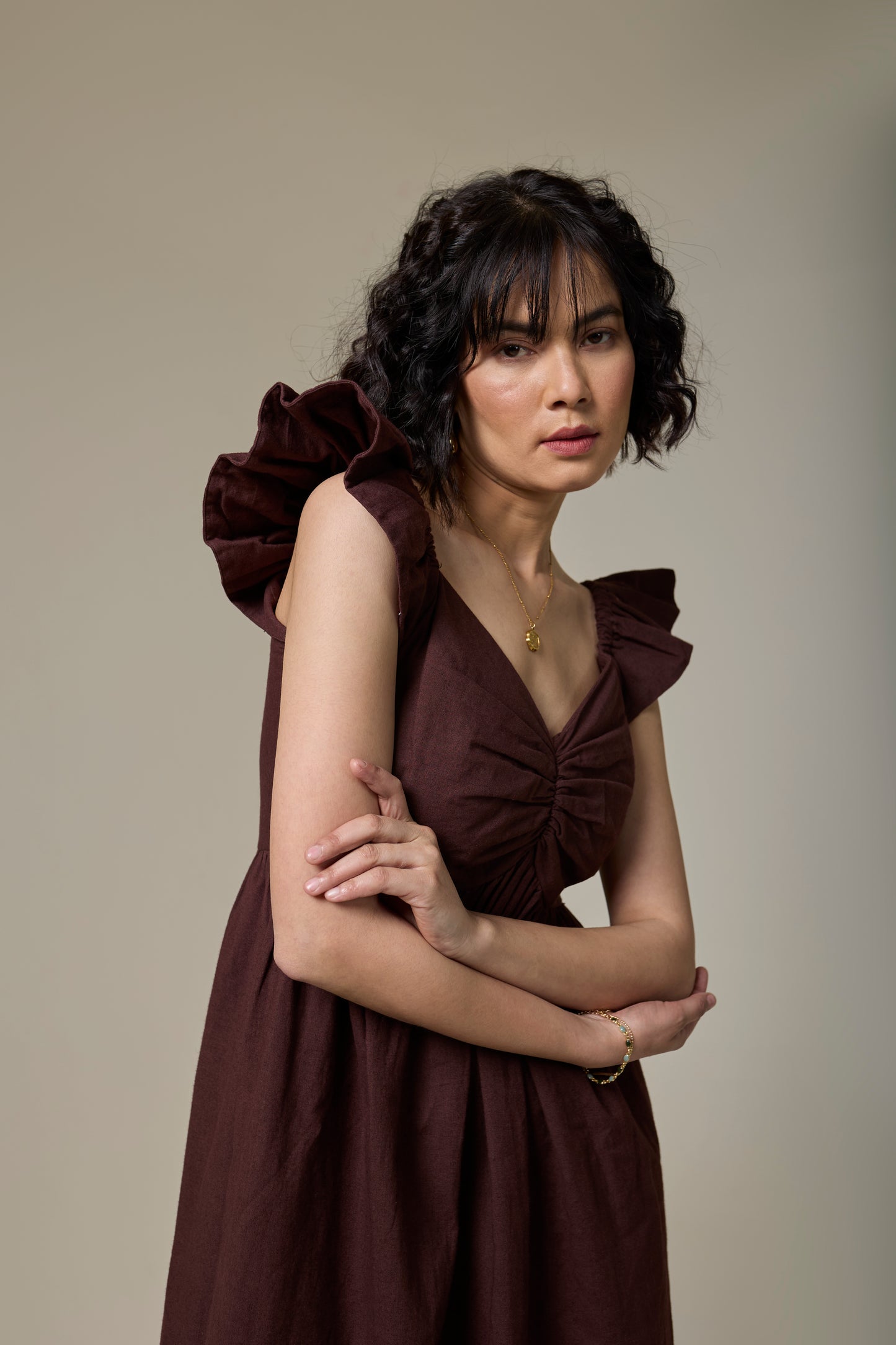 Mocha Brown Sweetheart Dress