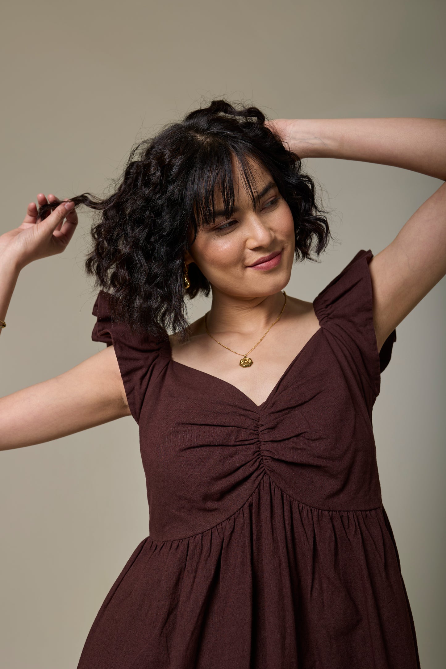 Mocha Brown Sweetheart Dress