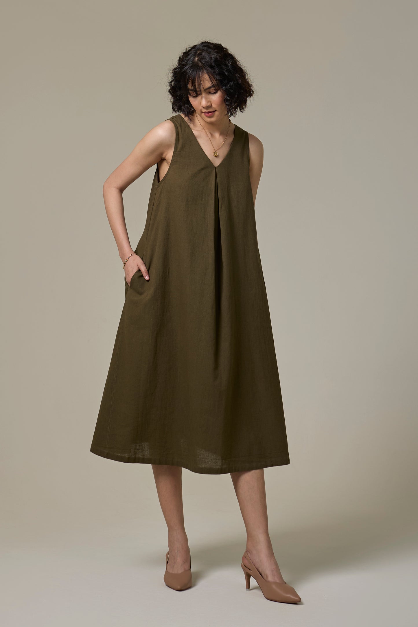 Forest Fern A-Line Dress