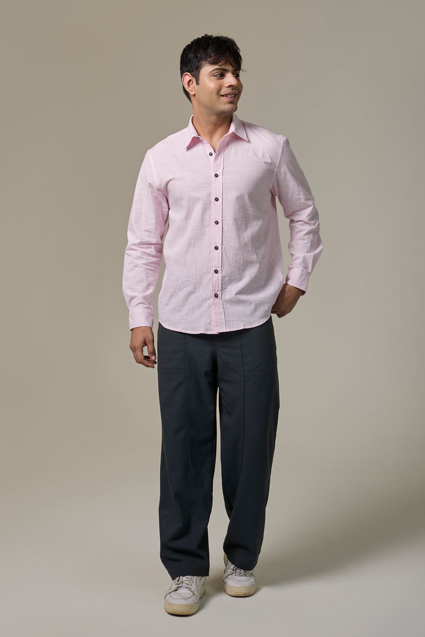 Rose Mist Cotton Slub Shirt