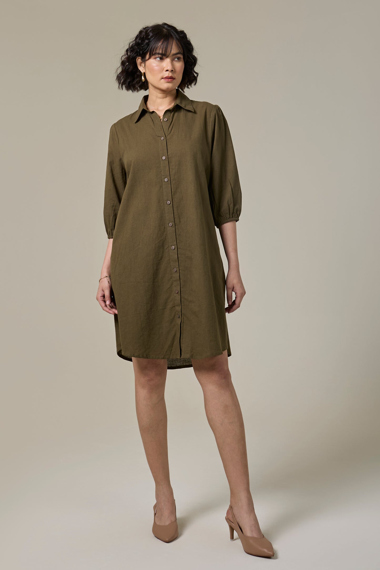 Forest Fern Shirt Dress