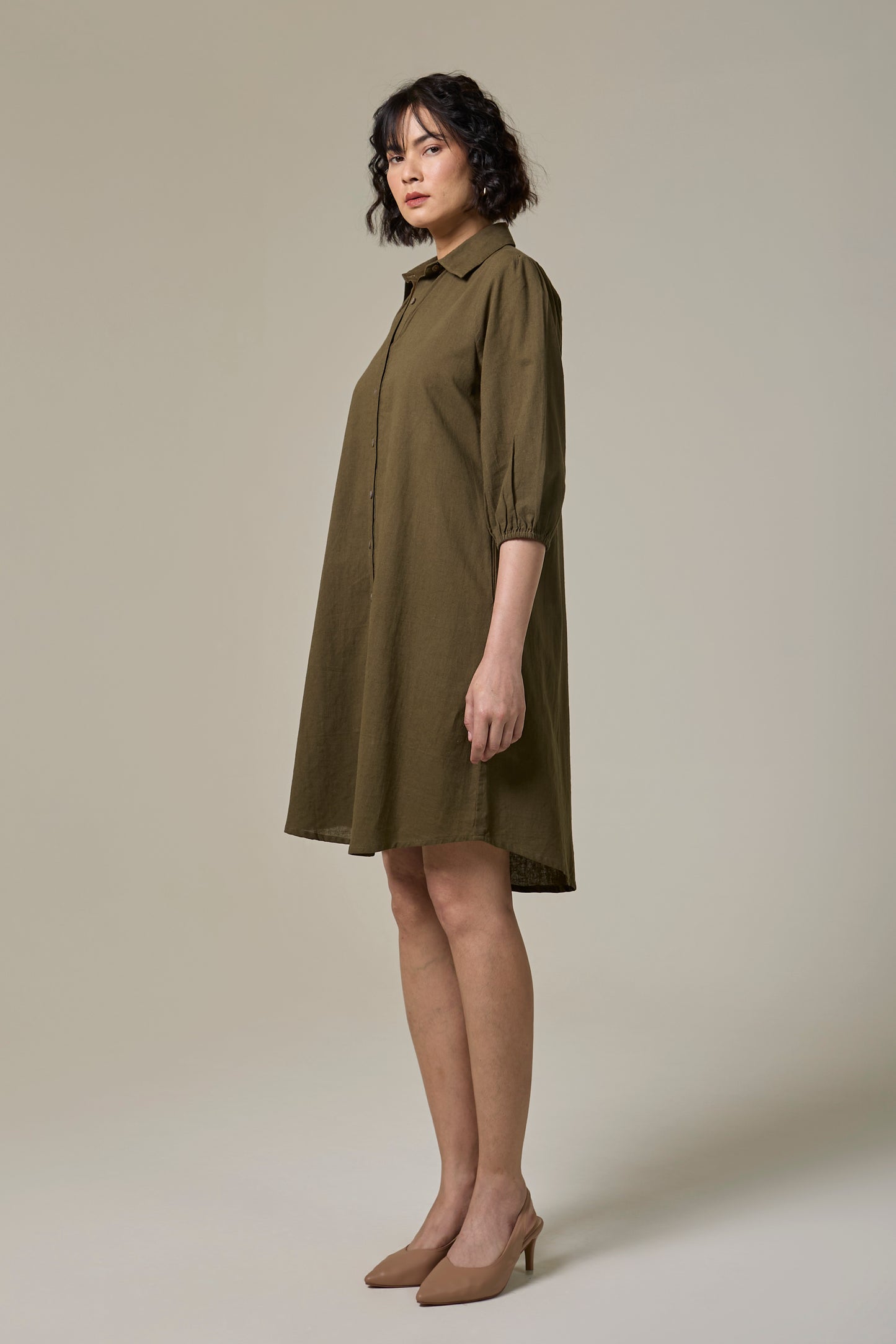 Forest Fern Shirt Dress