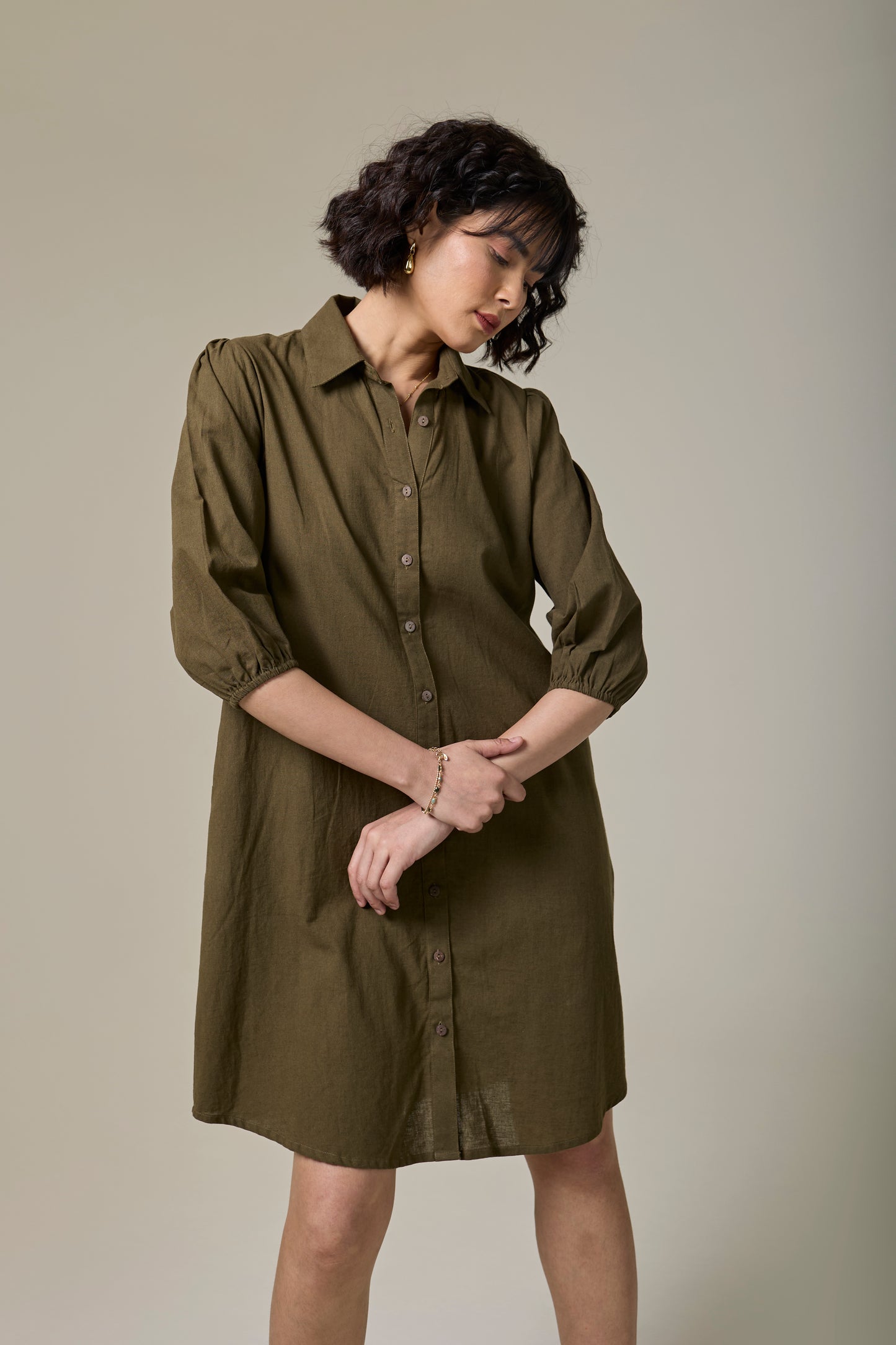 Forest Fern Shirt Dress