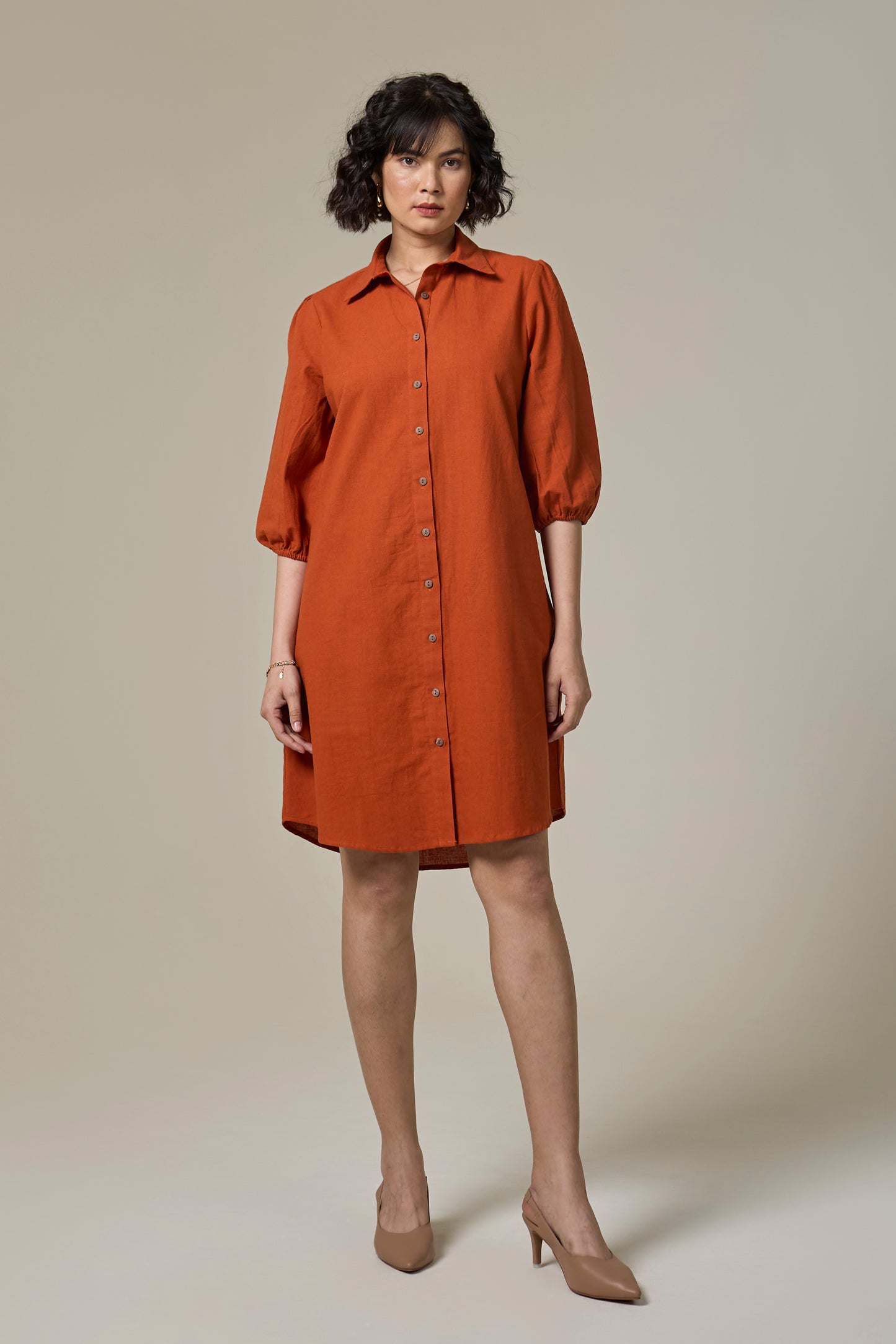 Terracotta Shirt Dress
