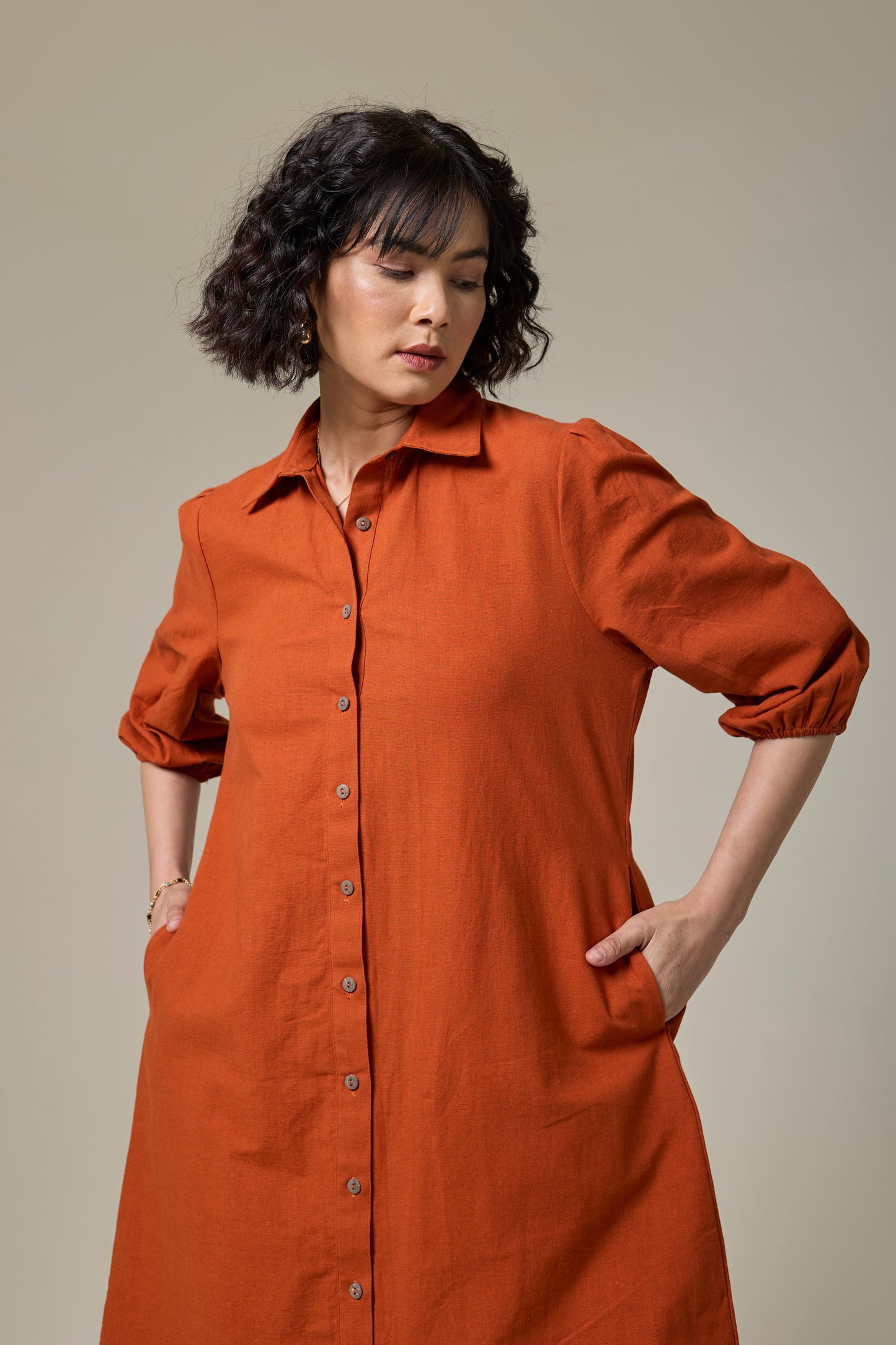Terracotta Shirt Dress