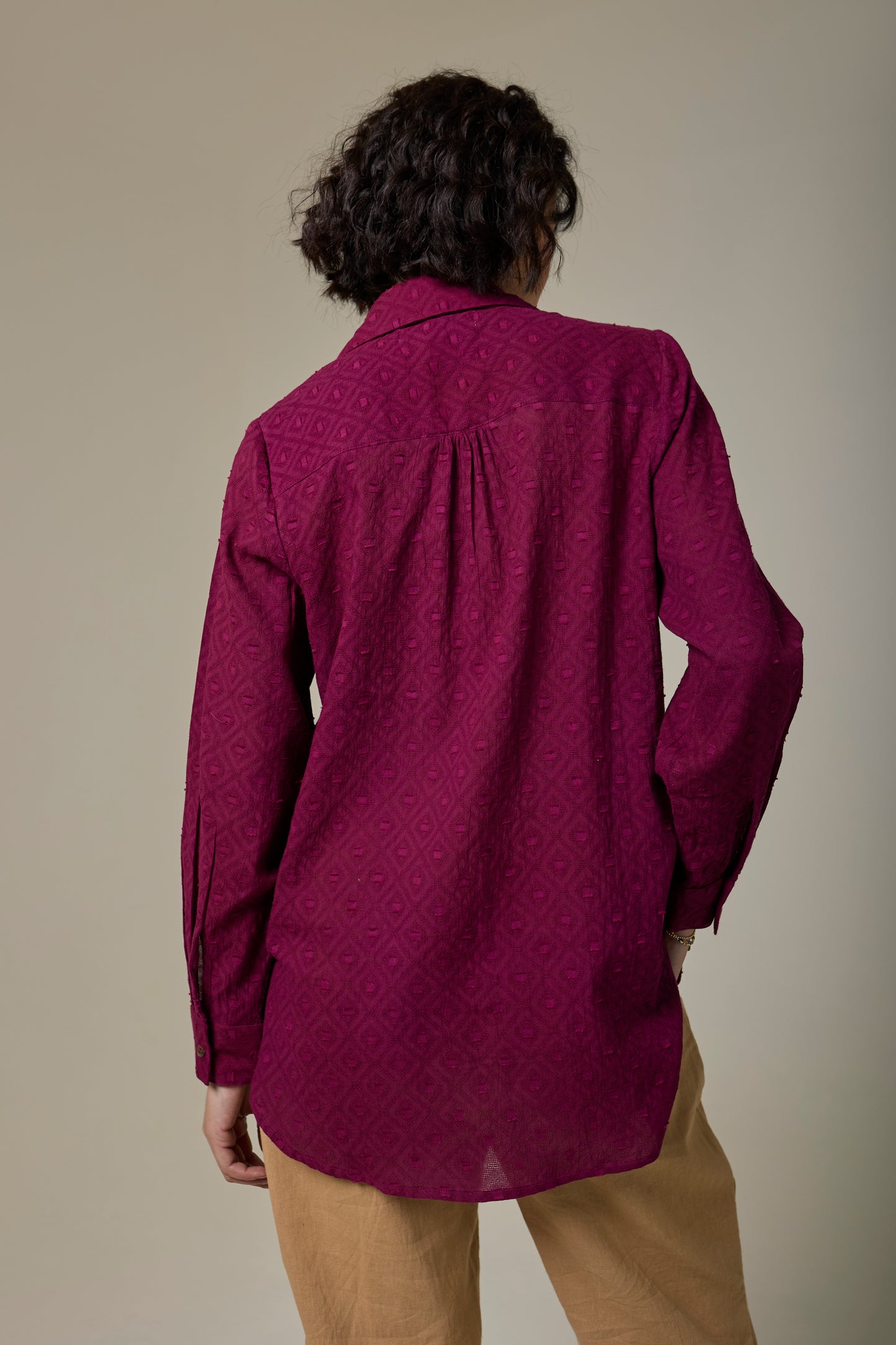 Mulberry Cotton Textured Shirt