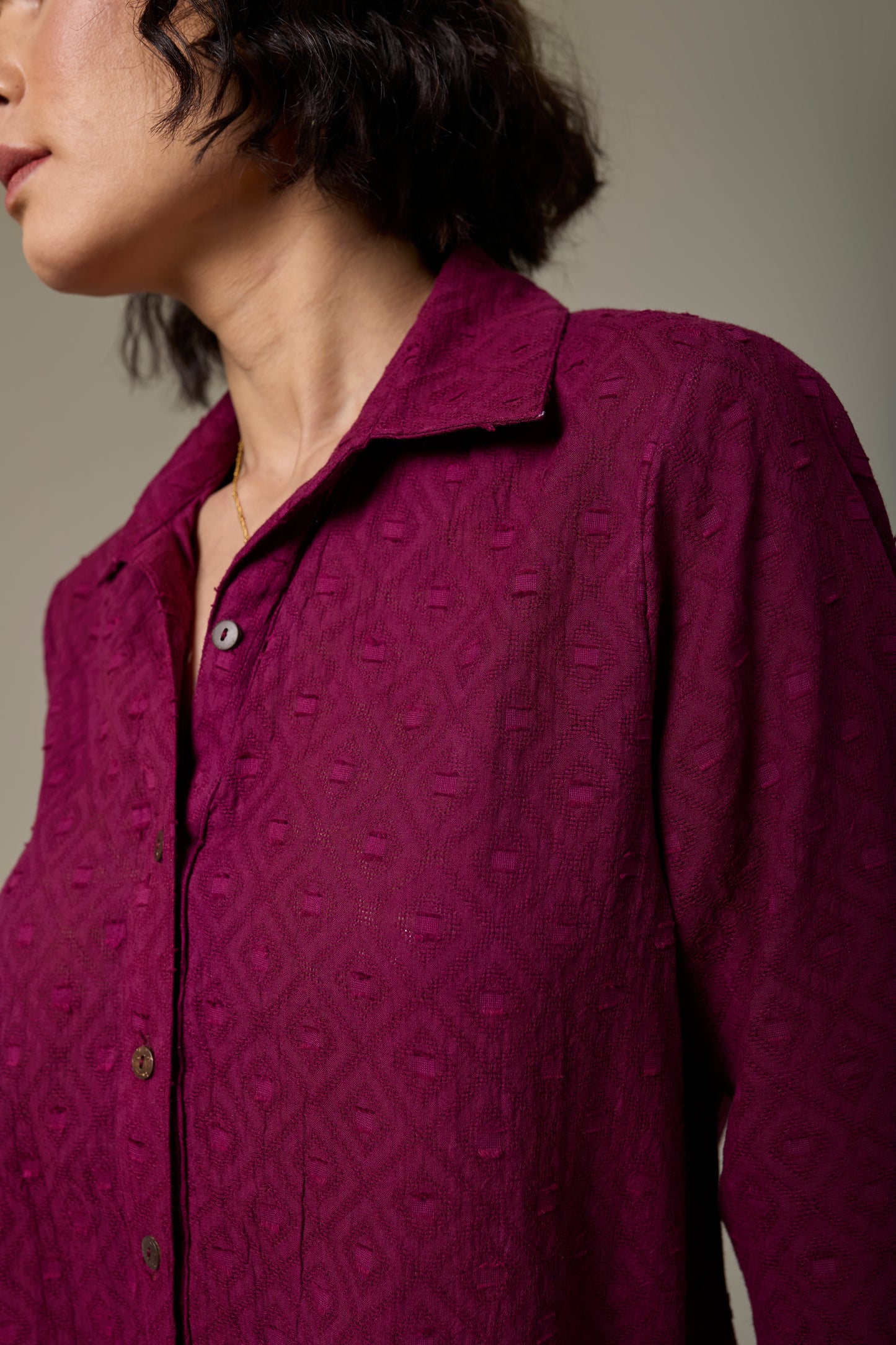 Mulberry Cotton Textured Shirt