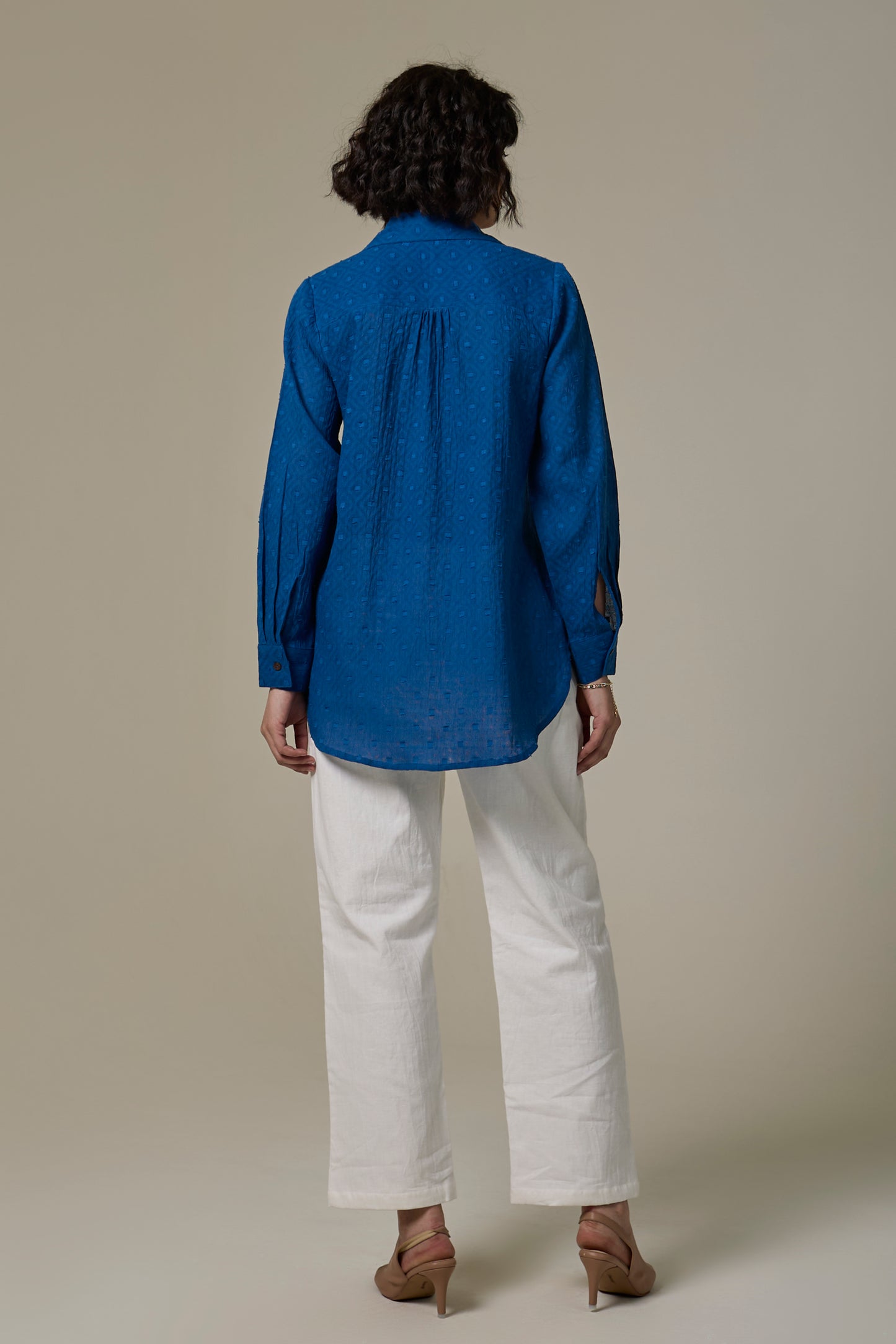 Sapphire Cotton Textured Shirt