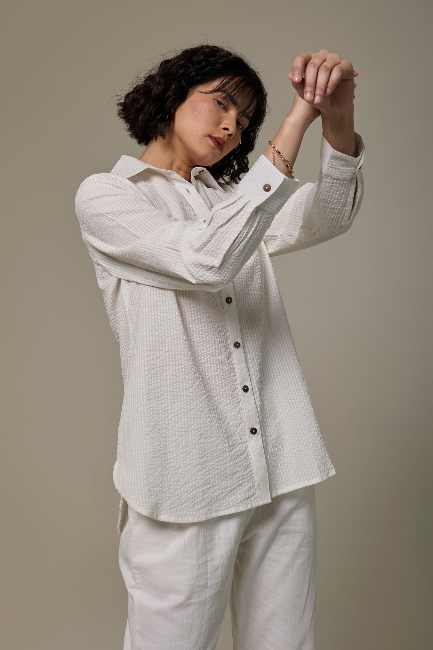 Salt Cotton Seersucker Shirt