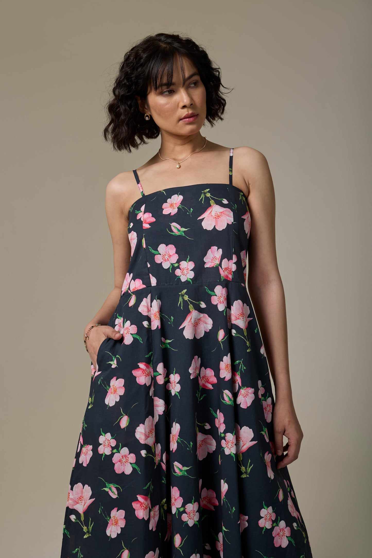 Black Cherry Strappy Dress
