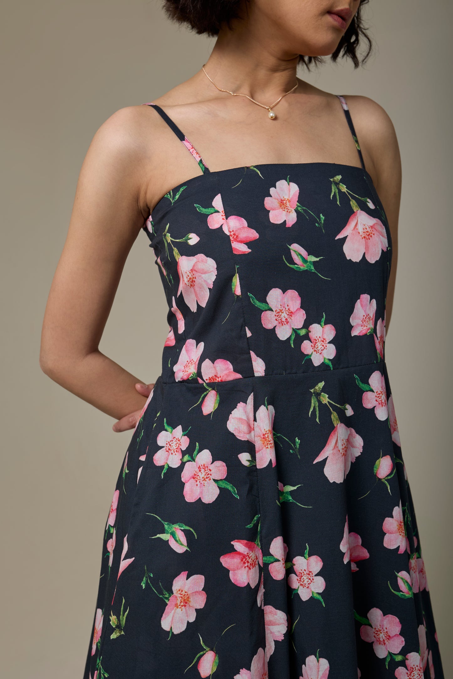 Black Cherry Strappy Dress