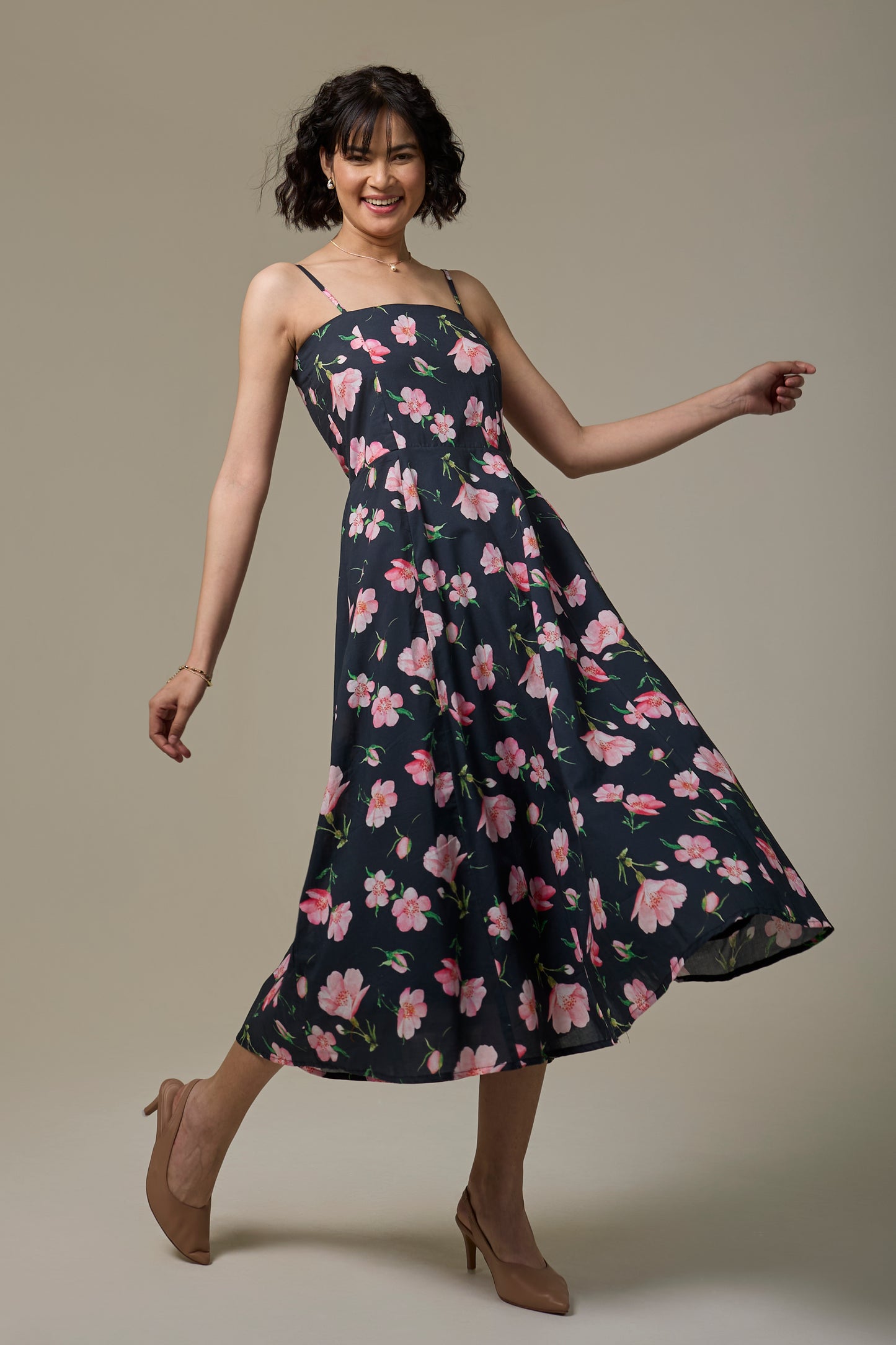 Black Cherry Strappy Dress