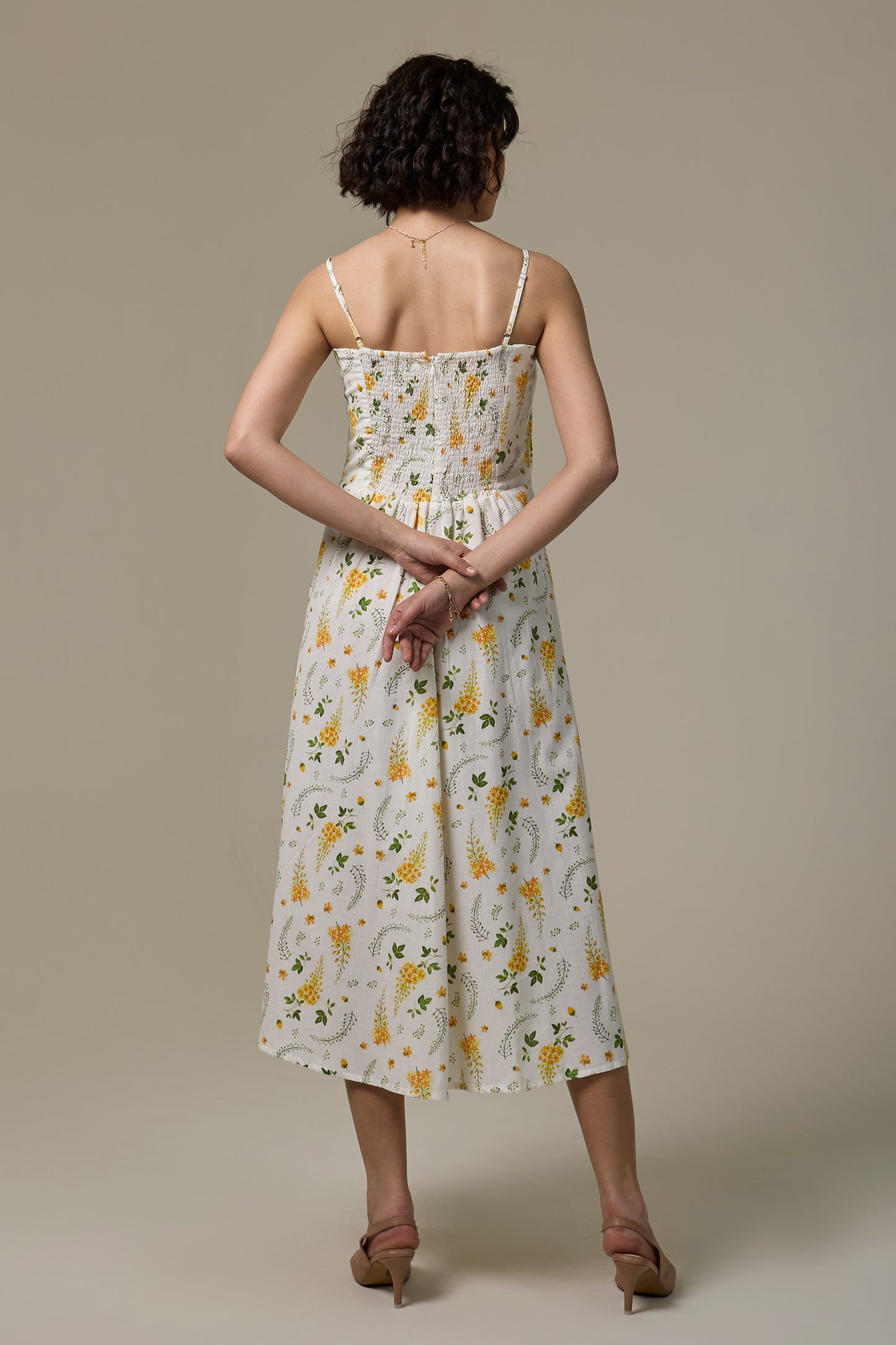 Golden Shower Strappy Dress