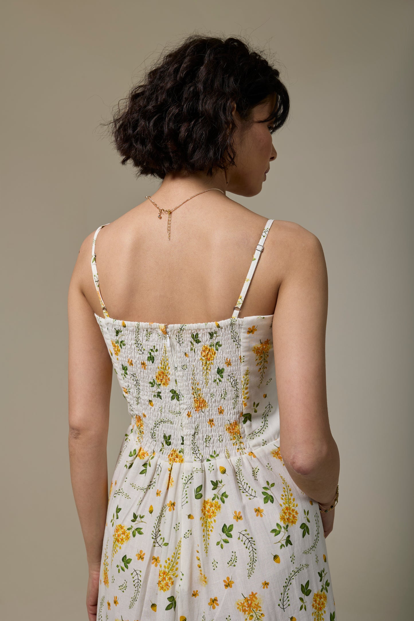 Golden Shower Strappy Dress