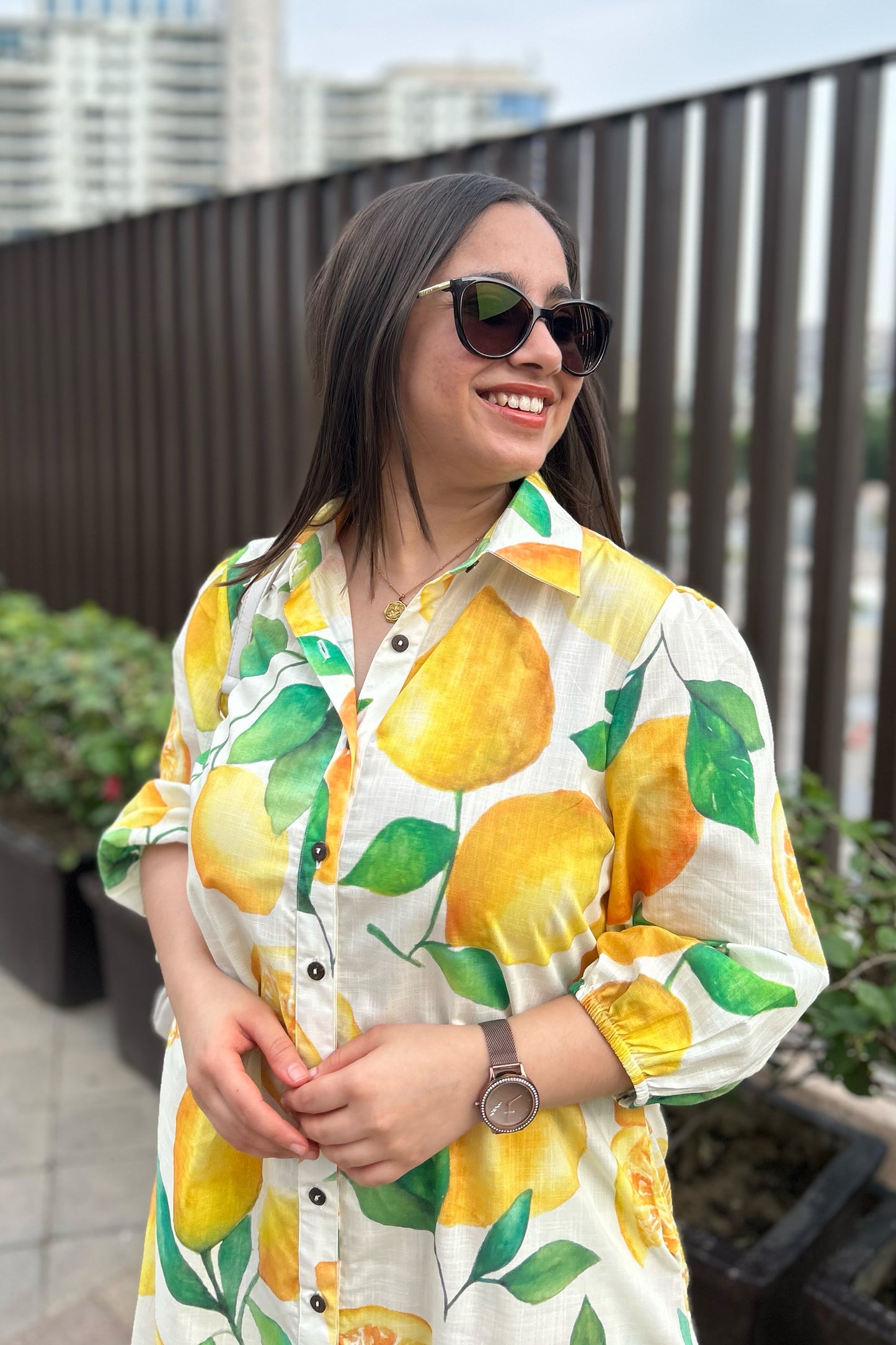 Lemonade Shirt Dress
