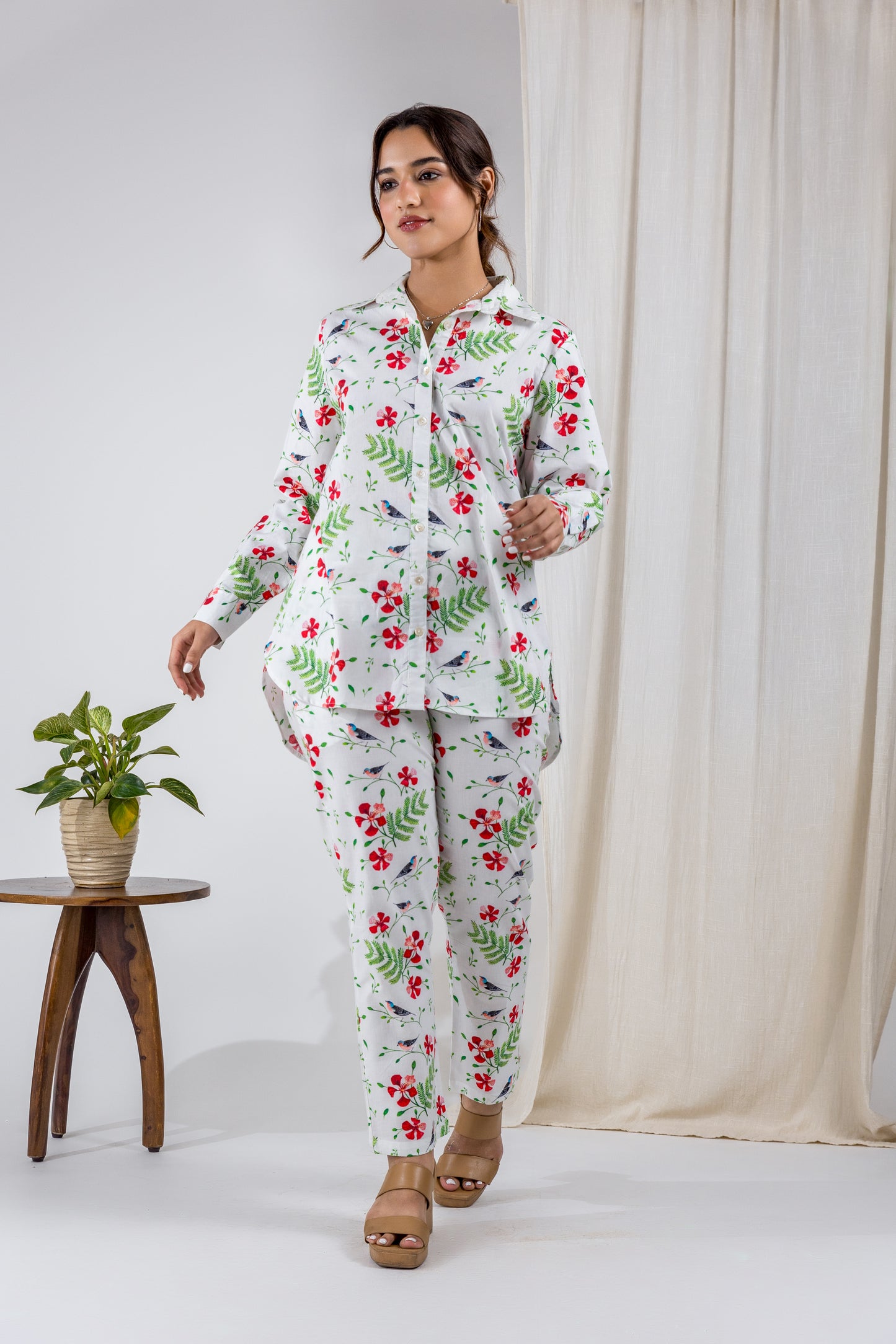 White Gulmohar Shirt and Pants
