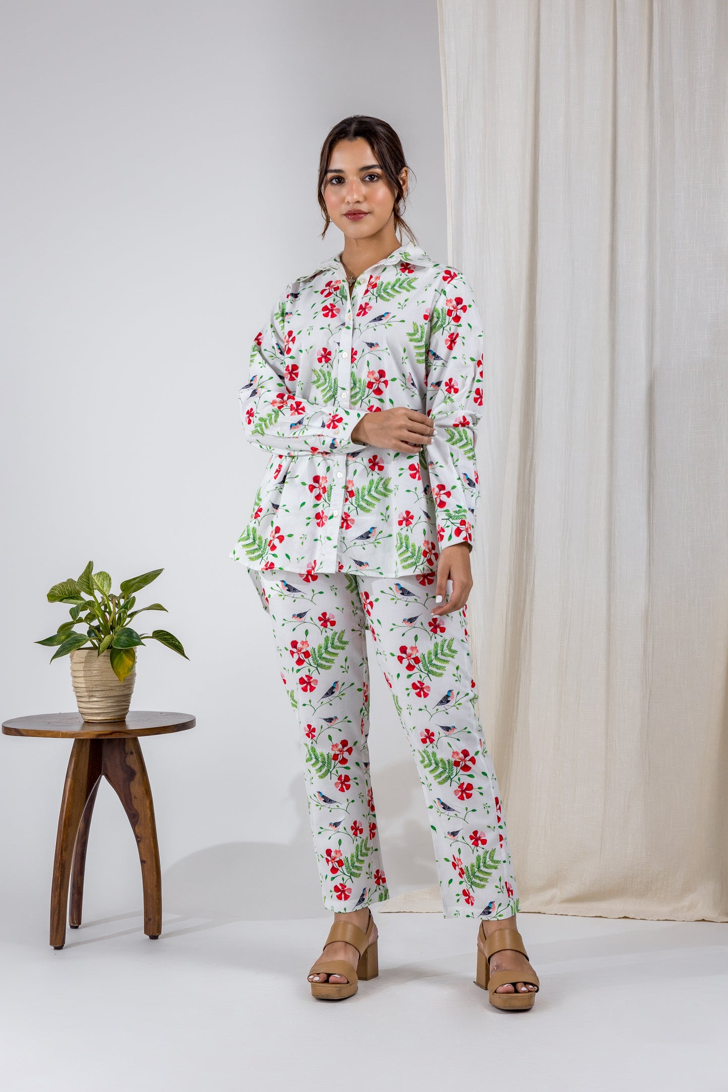White Gulmohar Shirt and Pants