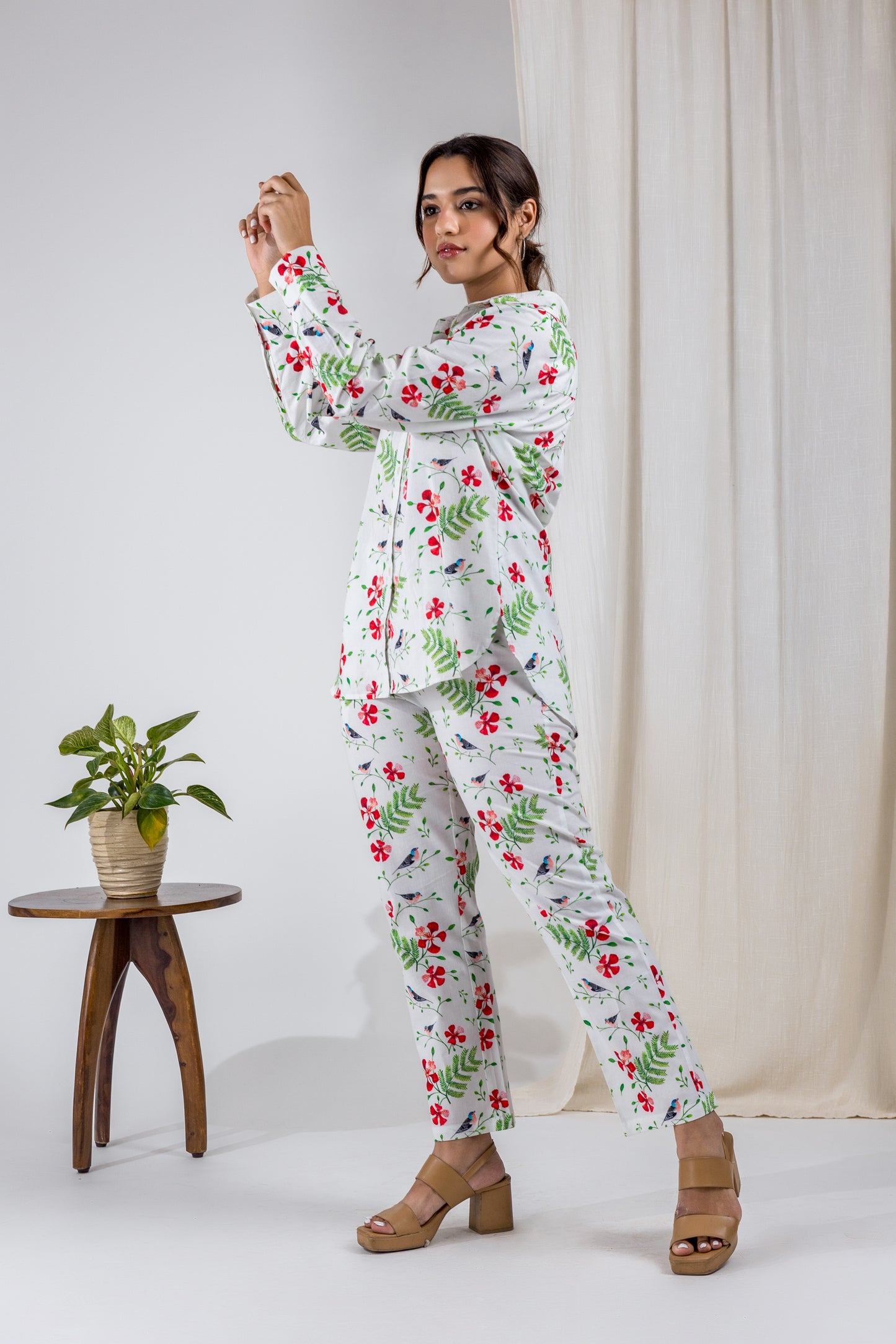 White Gulmohar Shirt and Pants