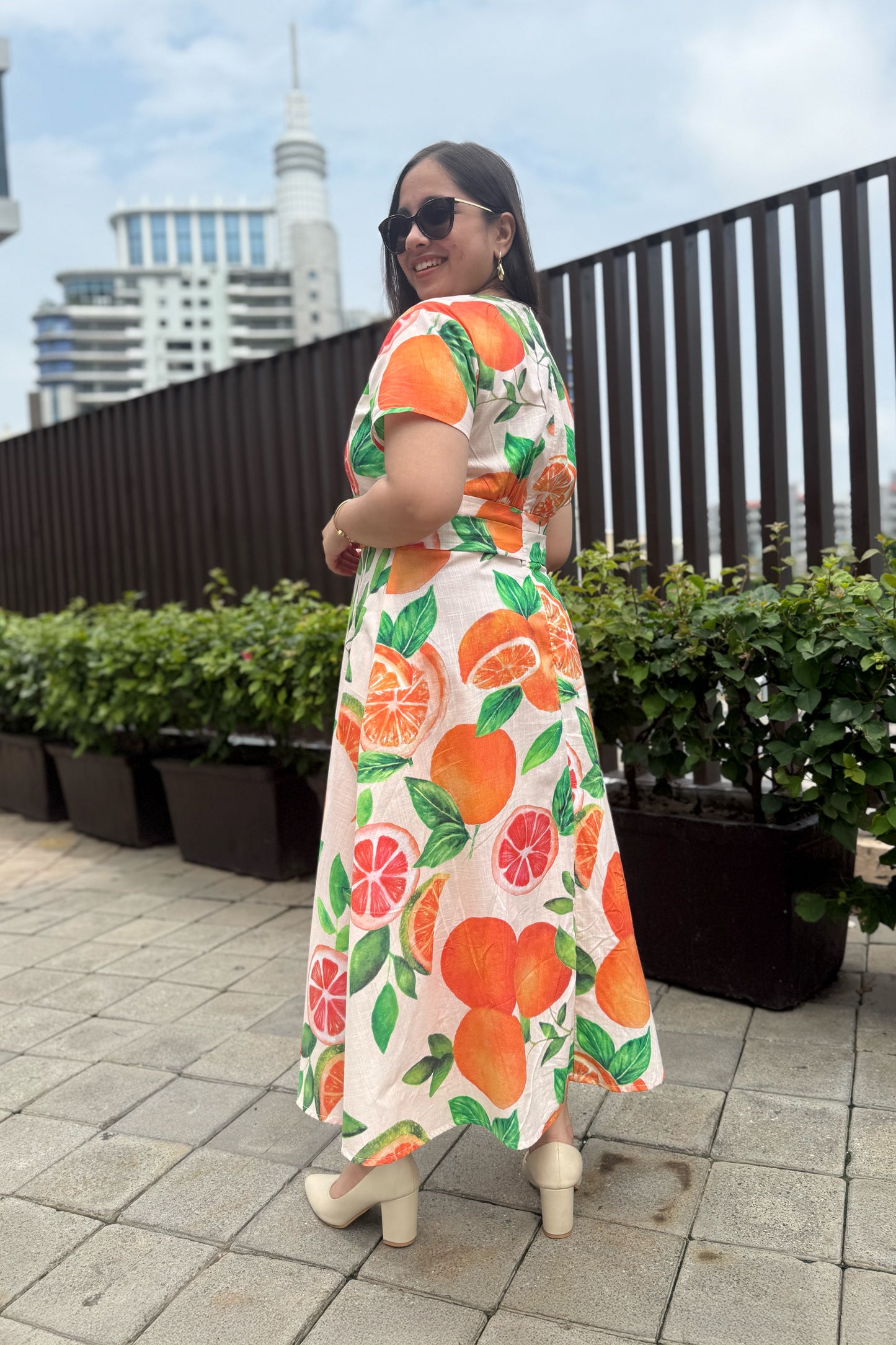 Tangerine Midi Dress