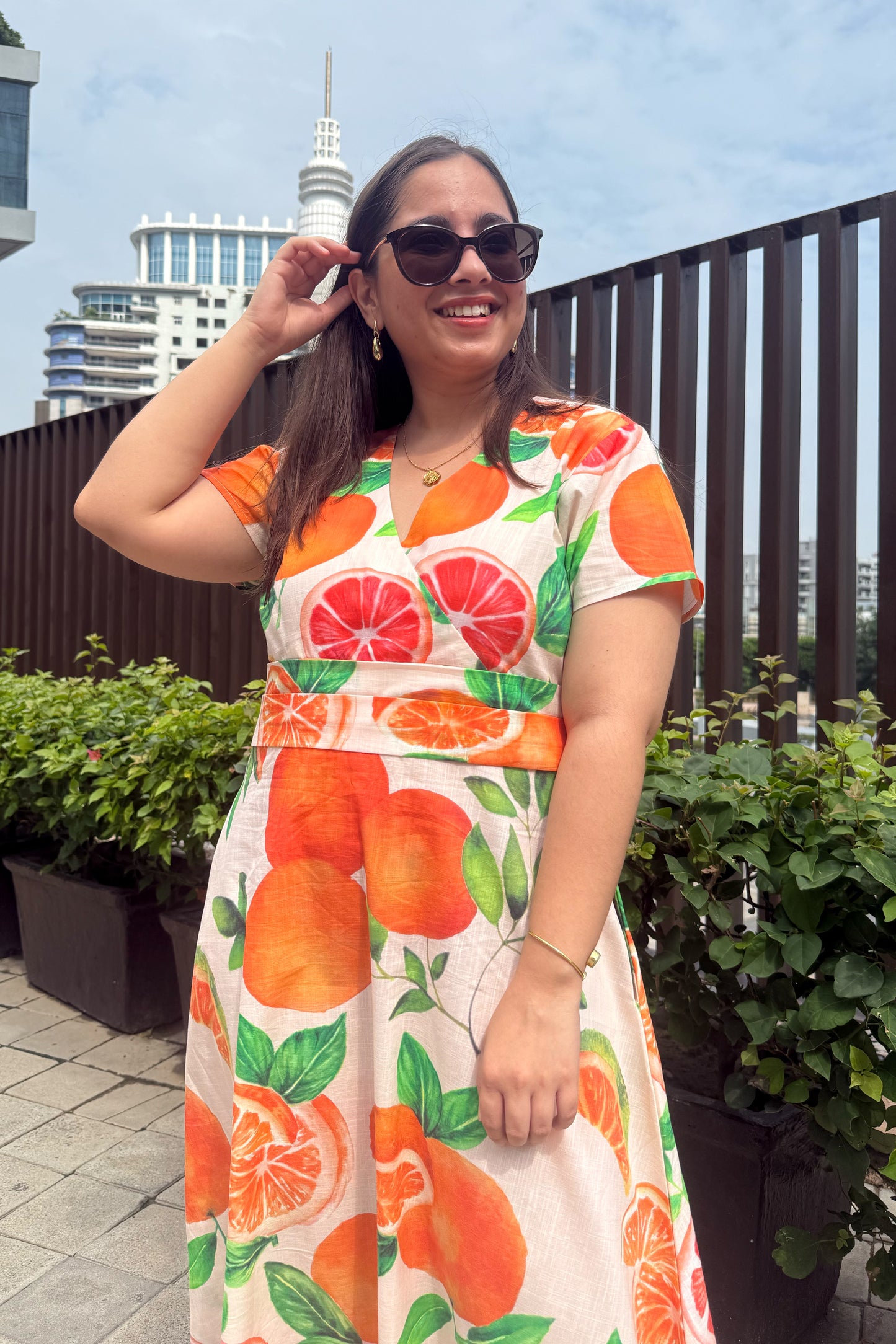 Tangerine Midi Dress