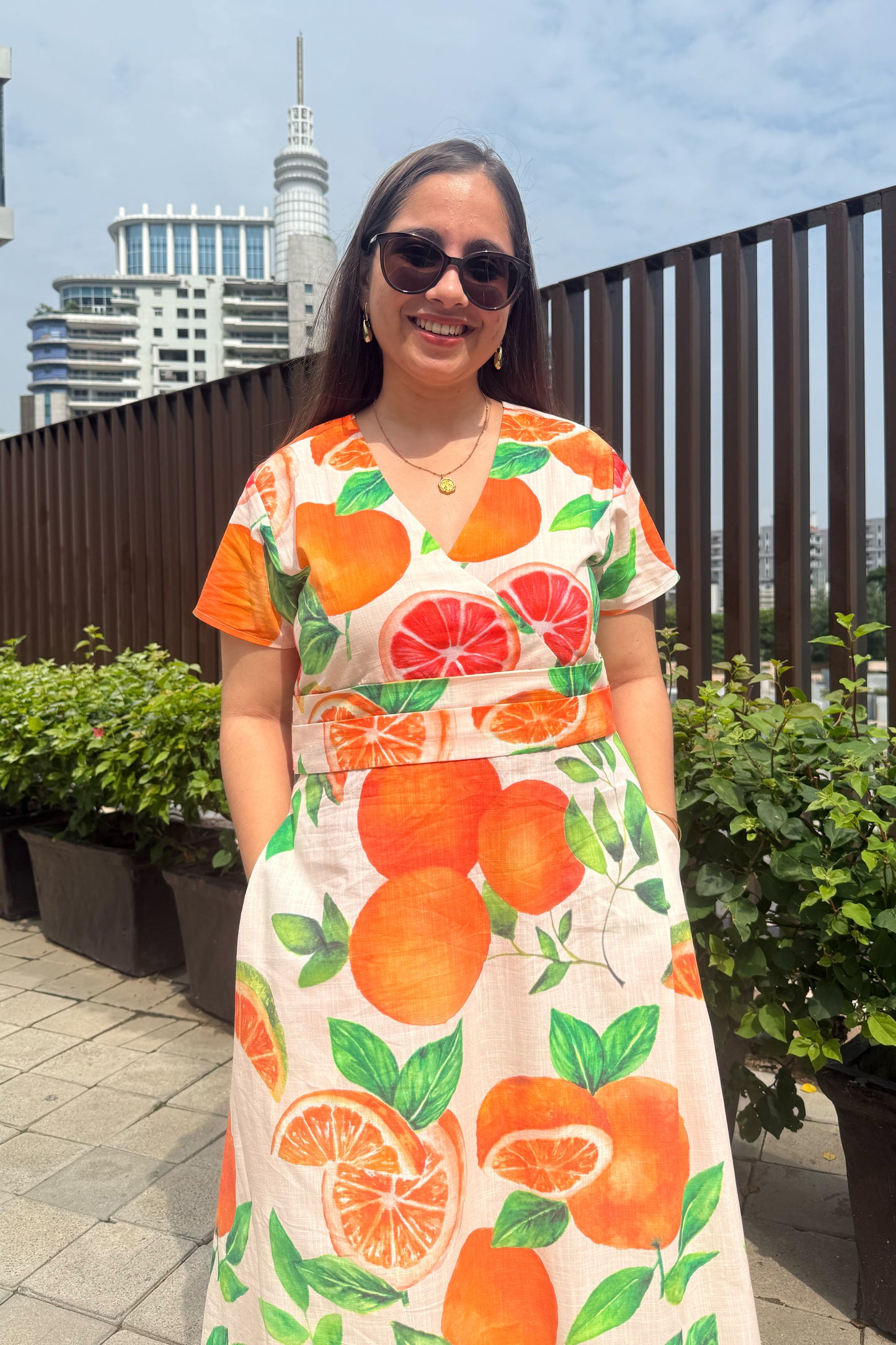 Tangerine Midi Dress