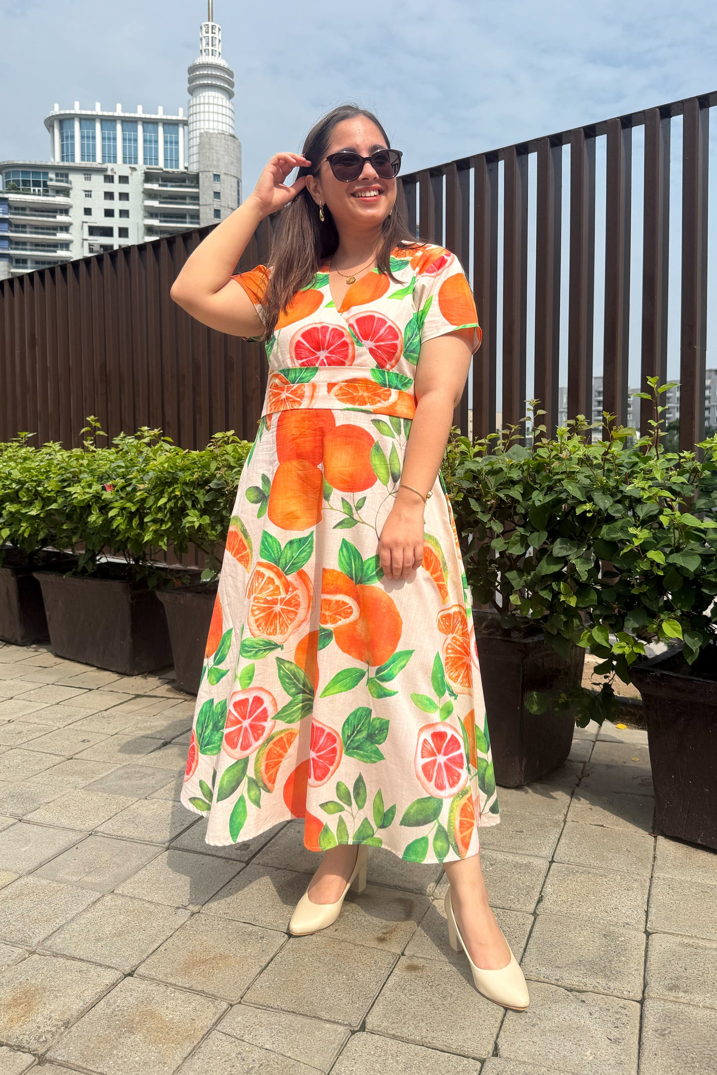 Tangerine Midi Dress