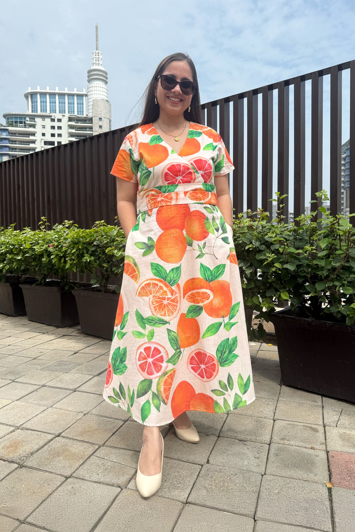 Tangerine Midi Dress