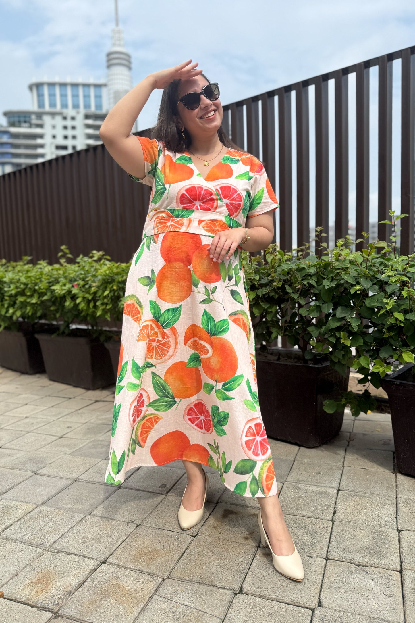 Tangerine Midi Dress