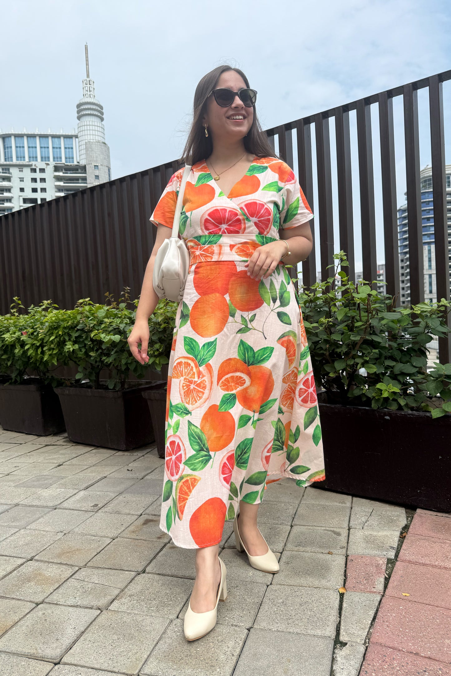 Tangerine Midi Dress