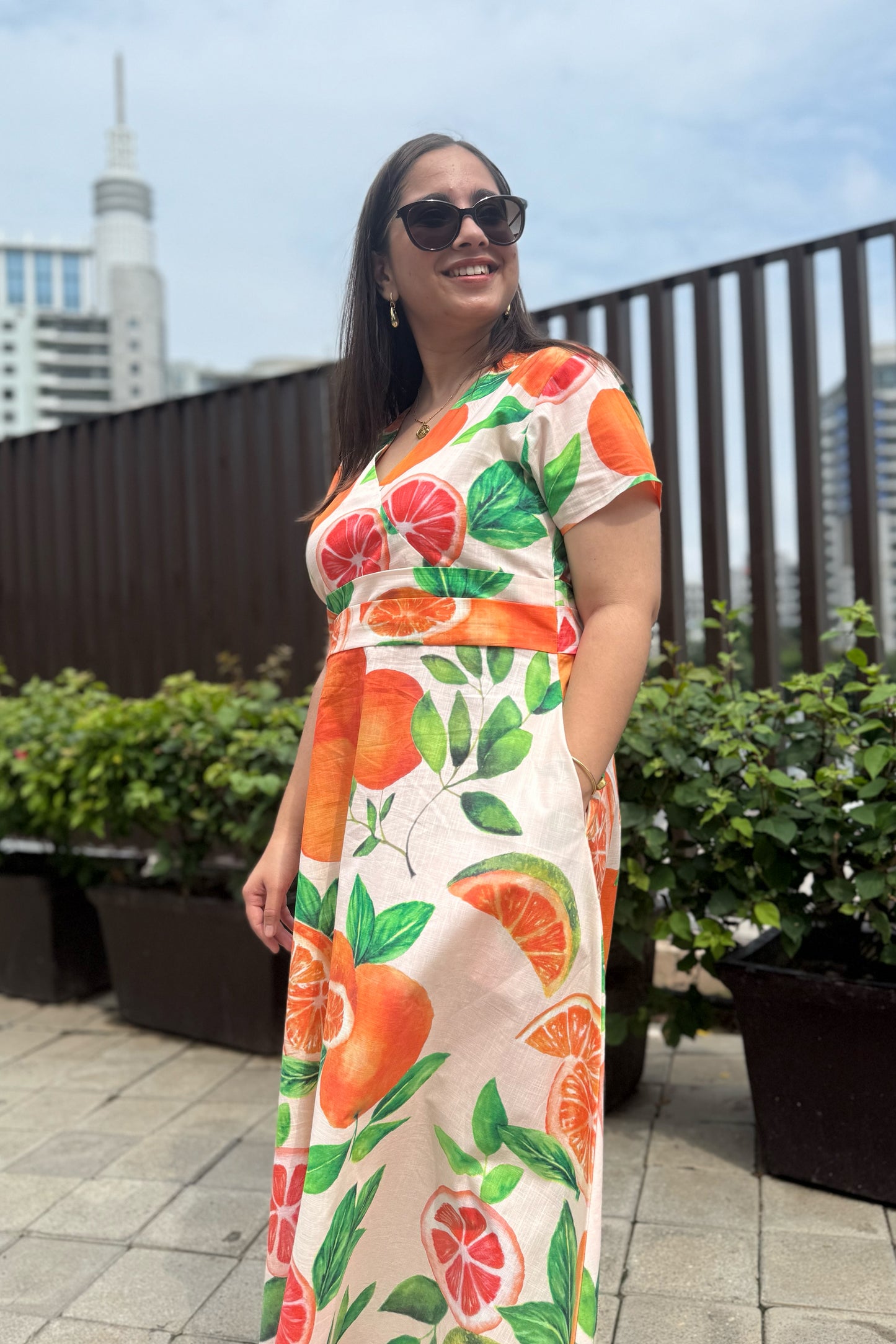 Tangerine Midi Dress