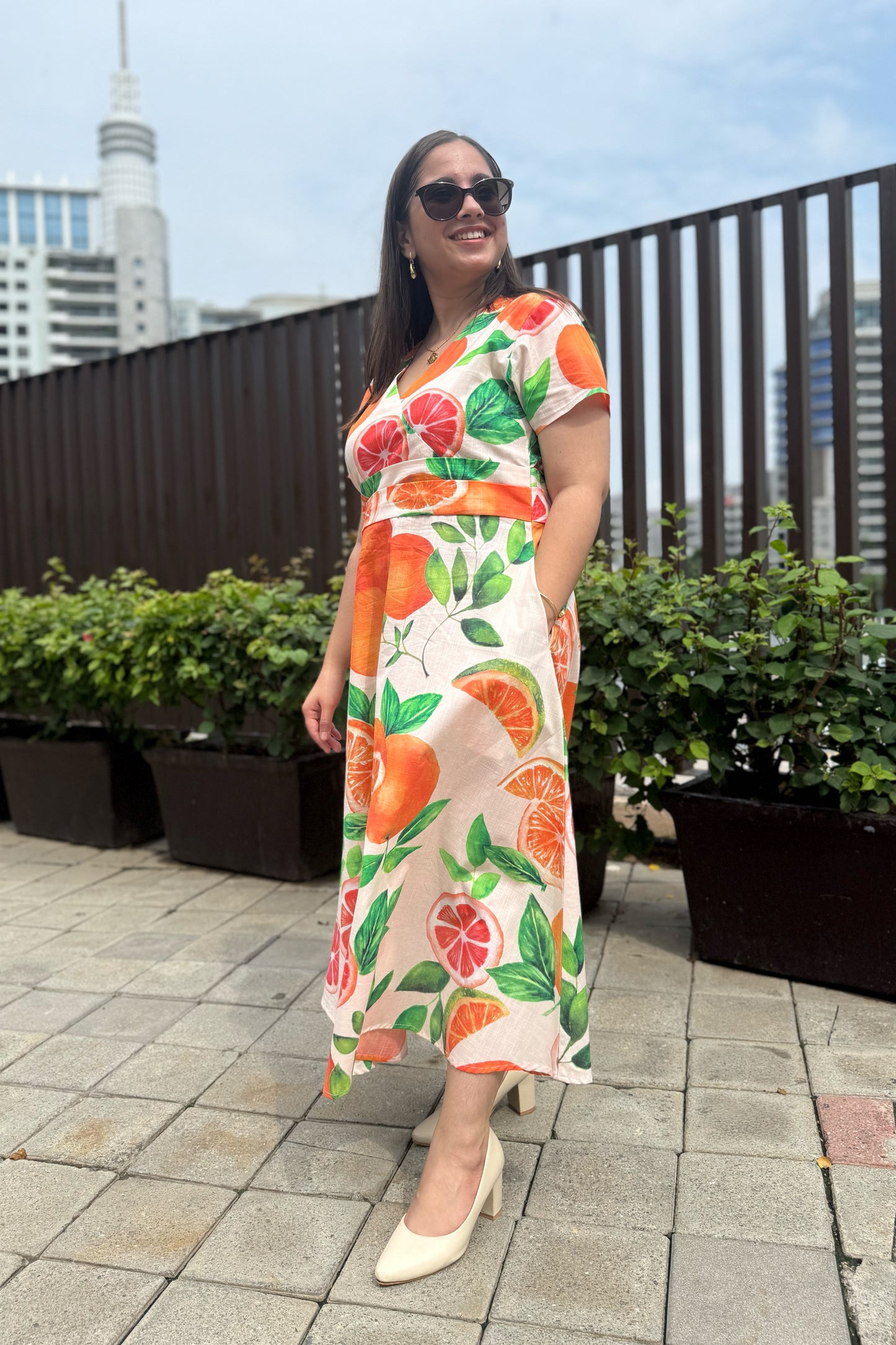 Tangerine Midi Dress