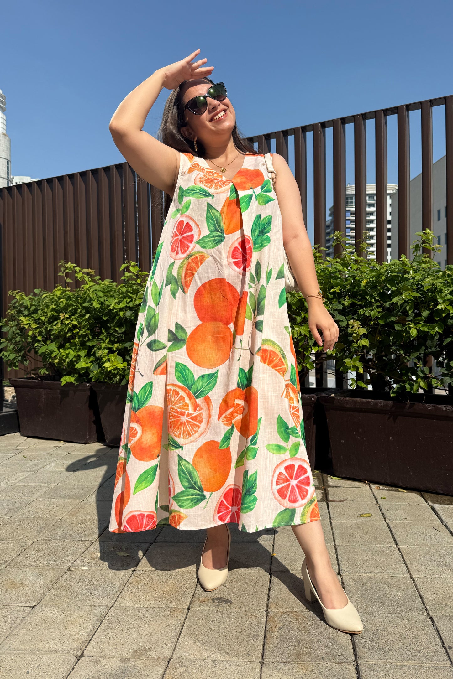 Tangerine A Line Dress