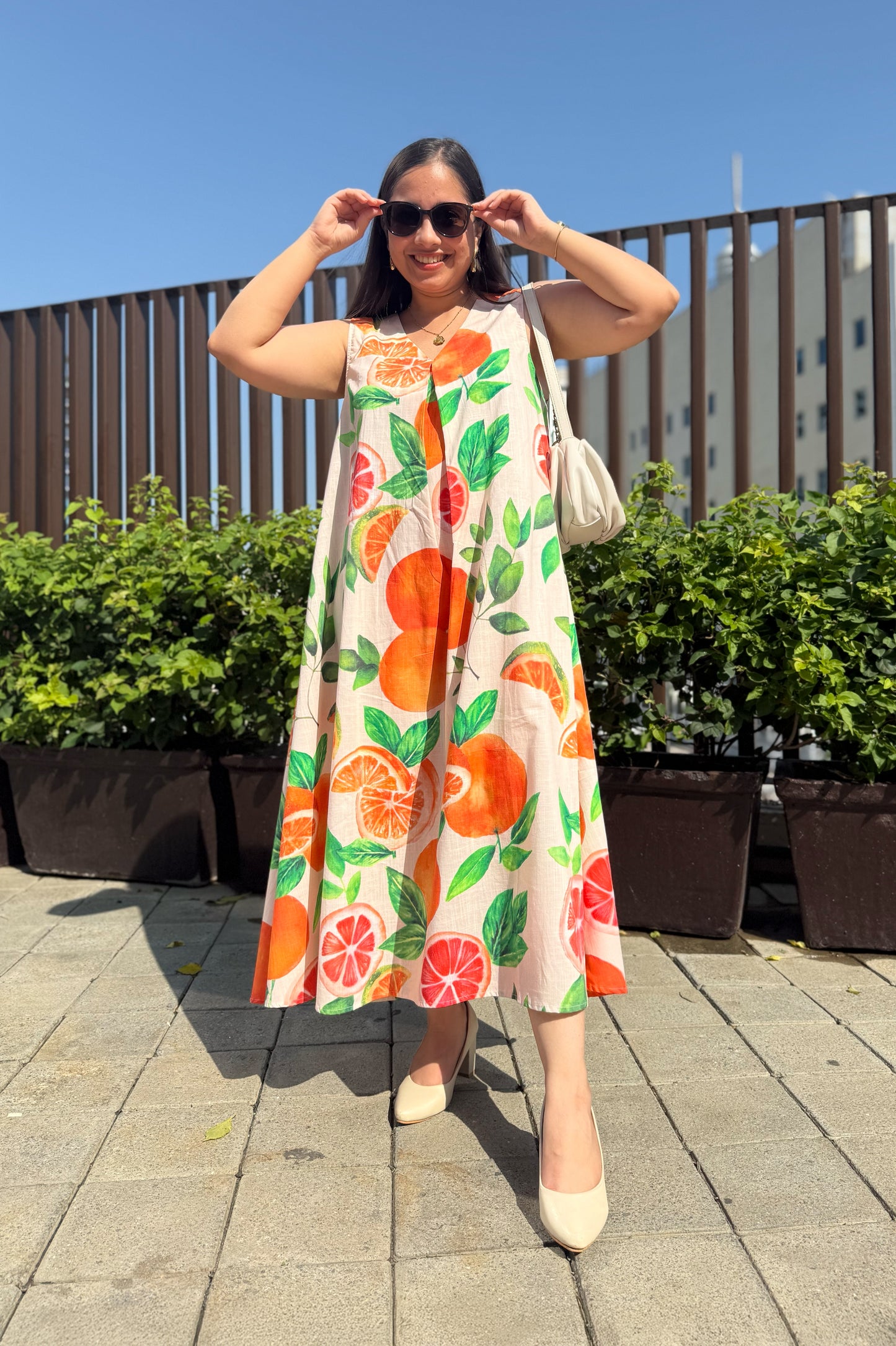 Tangerine A Line Dress