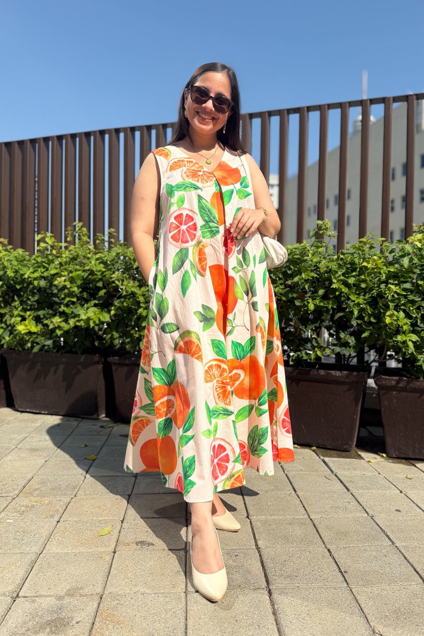 Tangerine A Line Dress