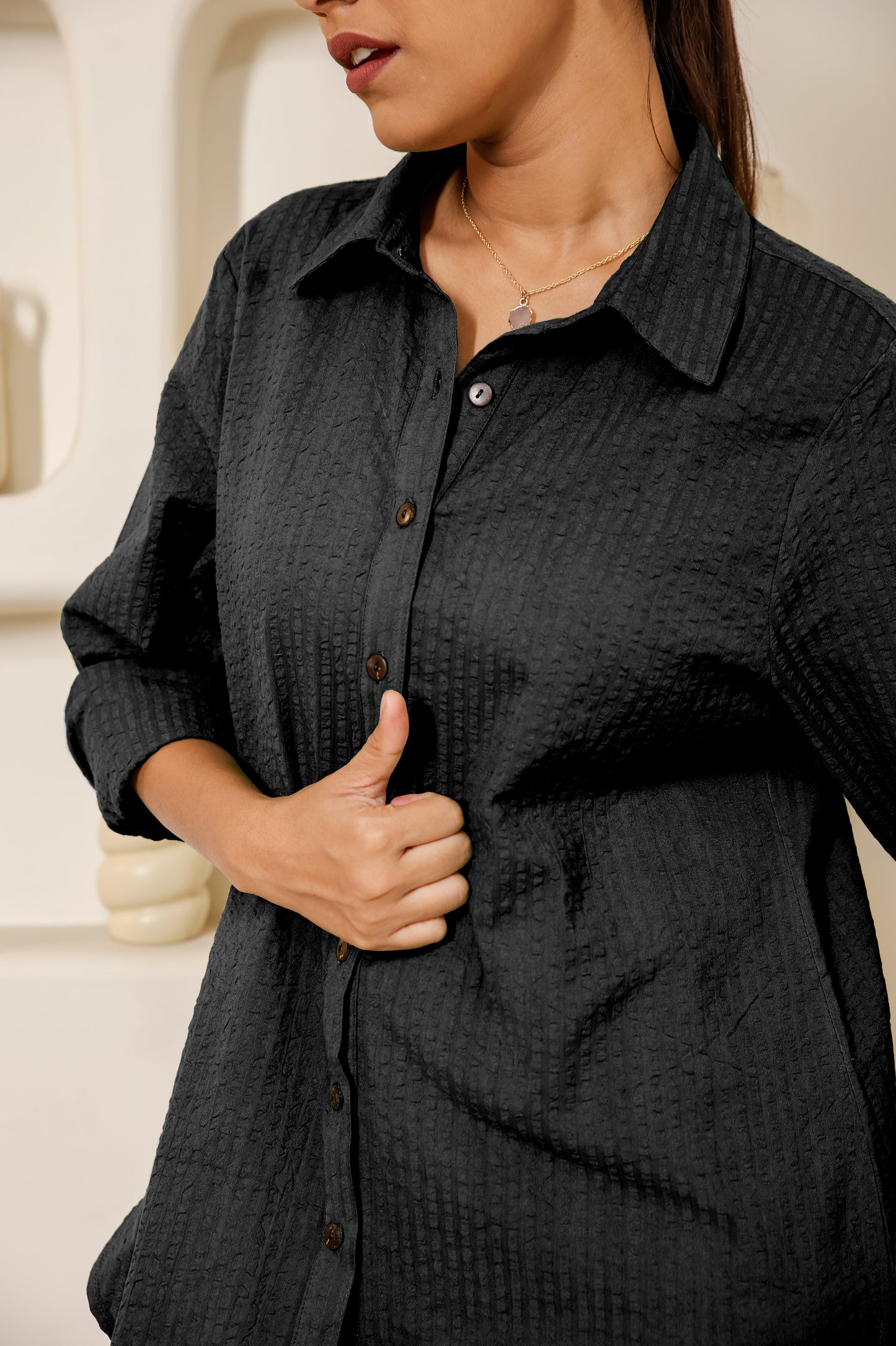 Blackberry Fizz Seersucker Shirt