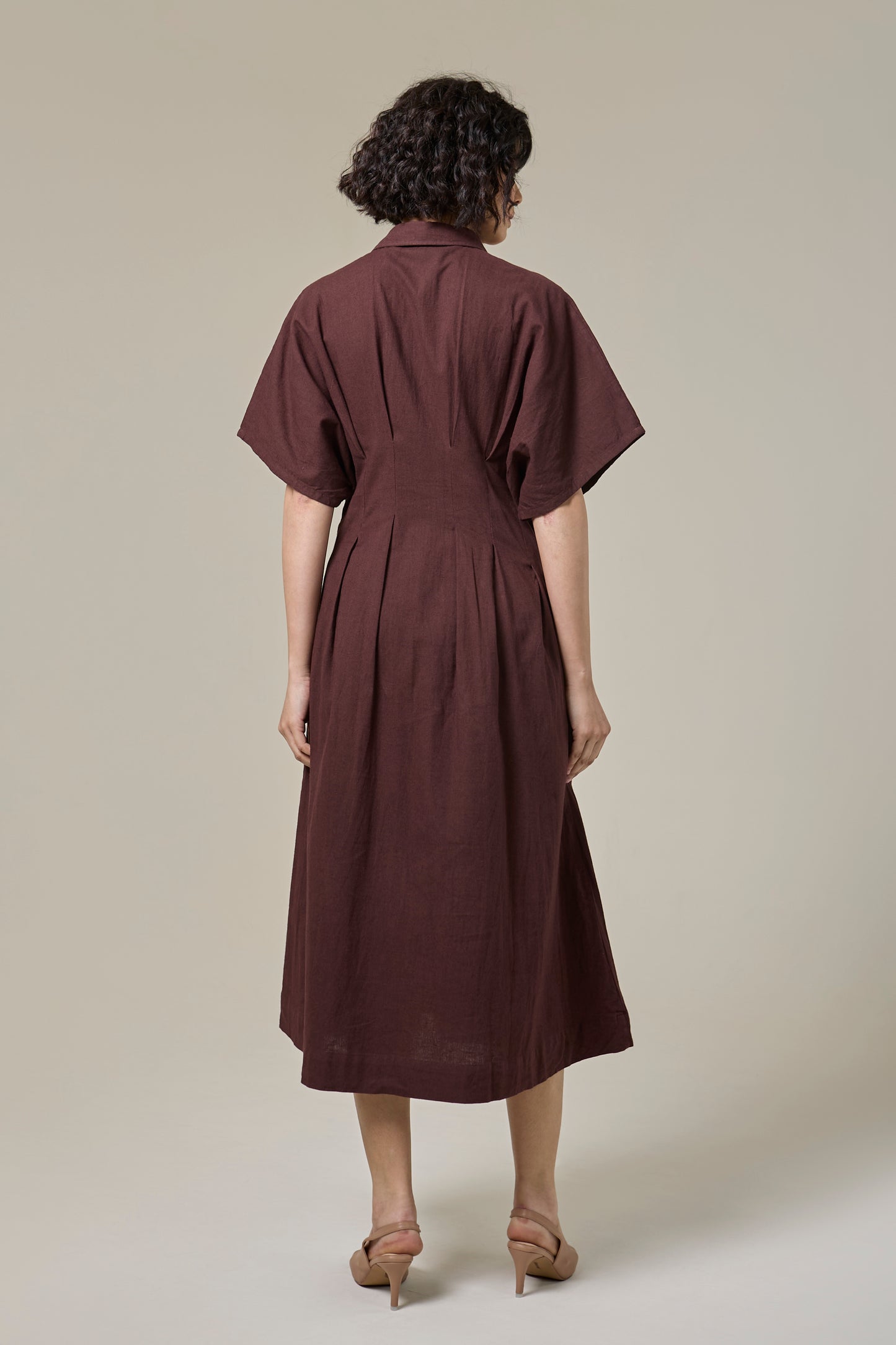 Mocha Brown Monk Dress