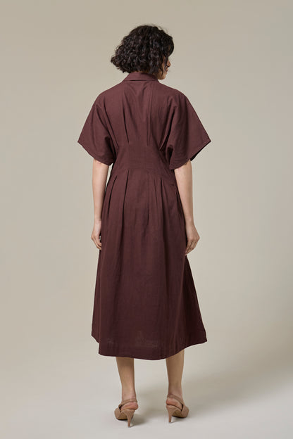 Mocha Brown Monk Dress
