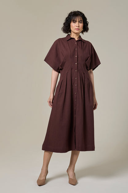 Mocha Brown Monk Dress