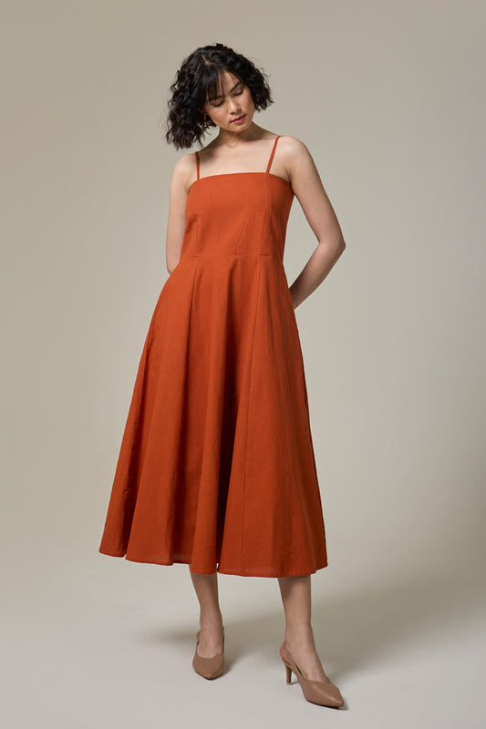 Terracotta Strappy Dress