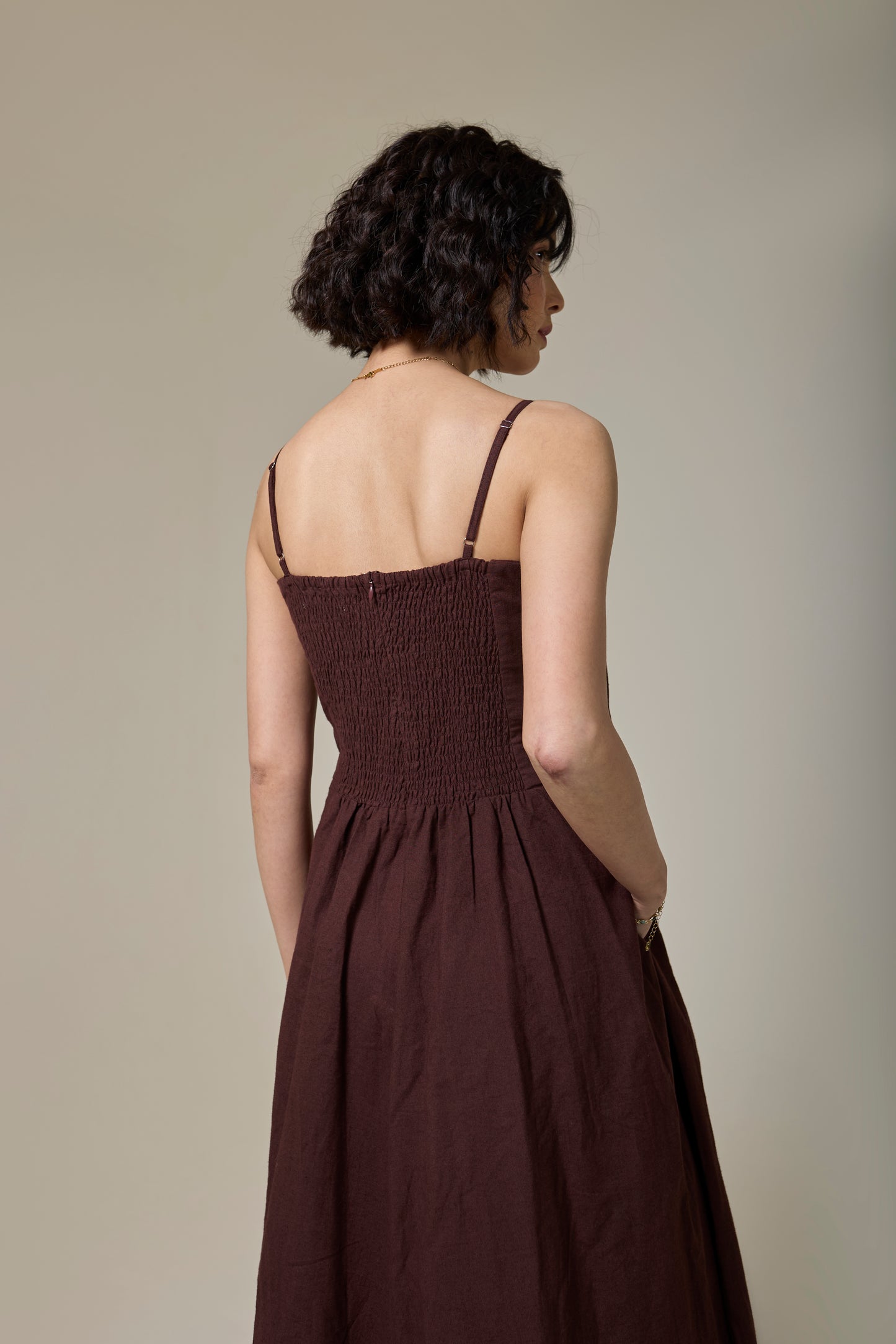 Mocha Brown Strappy Dress