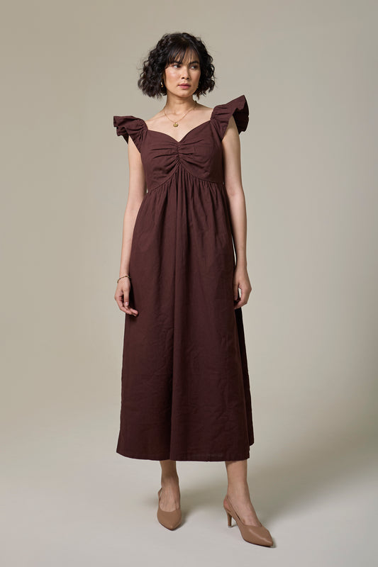 Mocha Brown Sweetheart Dress