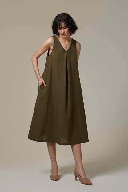 Forest Fern A-Line Dress