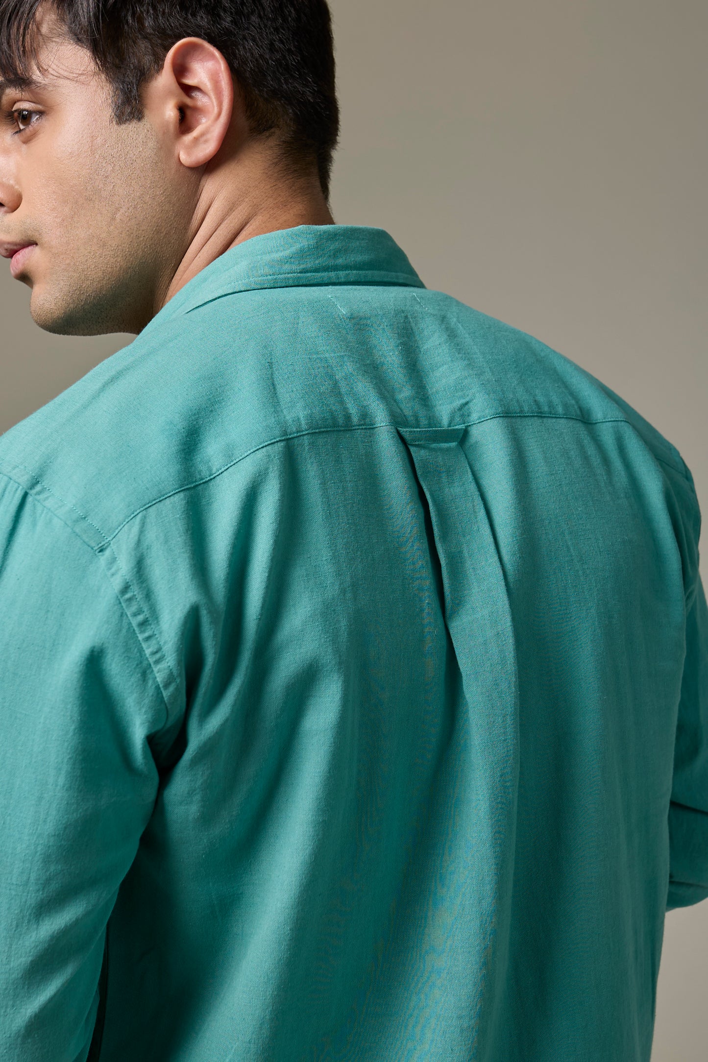 Seafoam Cotton Linen Shirt