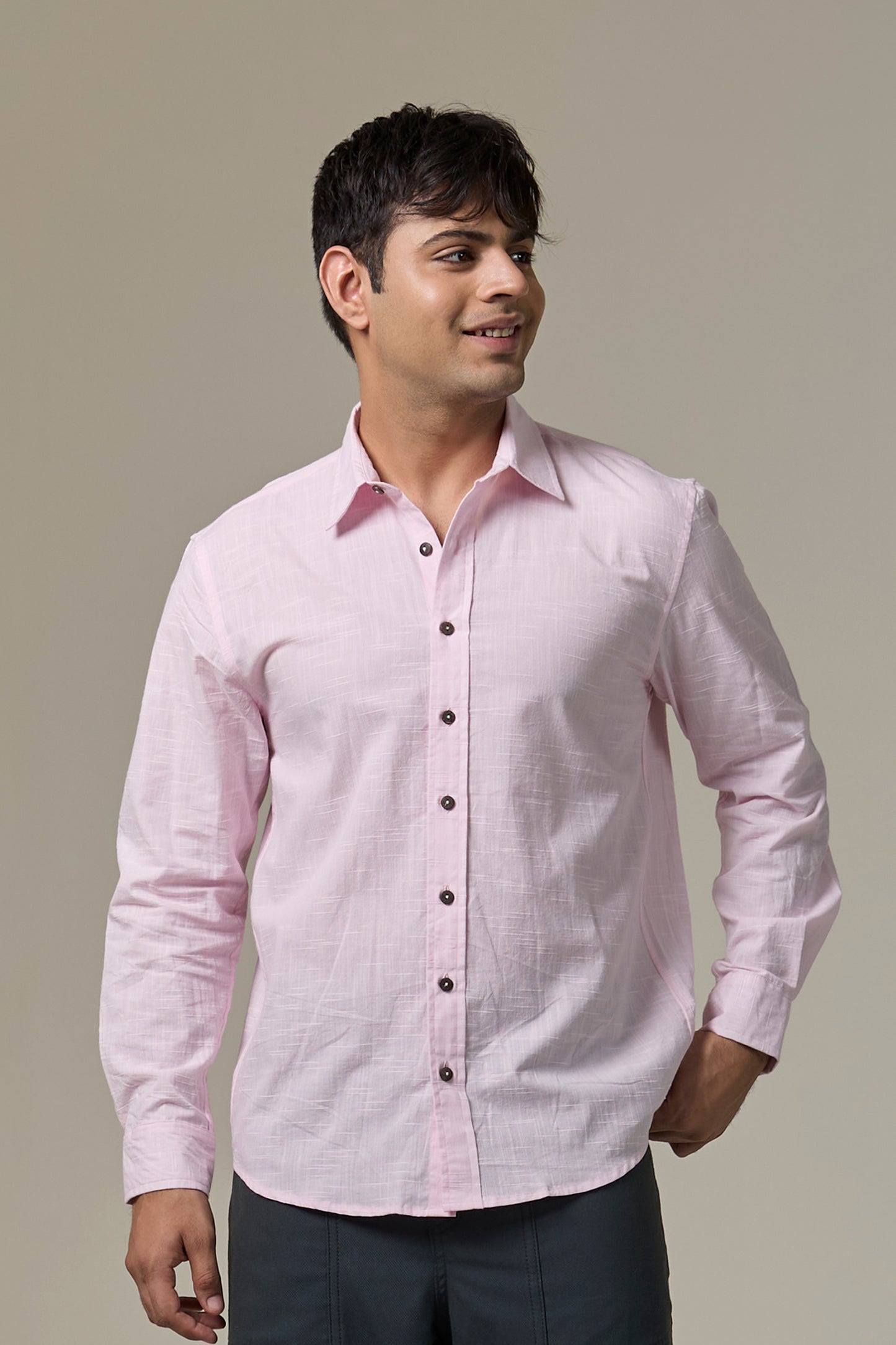 Rose Mist Cotton Slub Shirt
