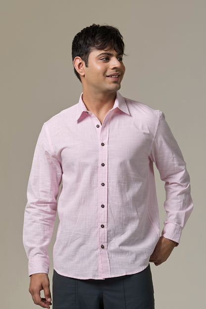 Rose Mist Cotton Slub Shirt